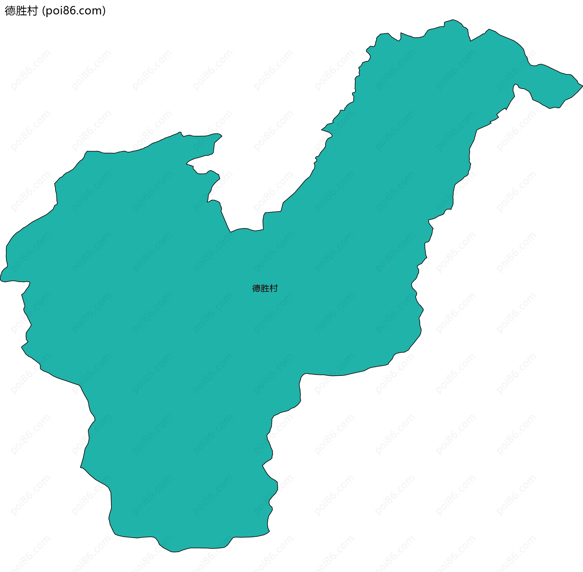 德胜村边界地图