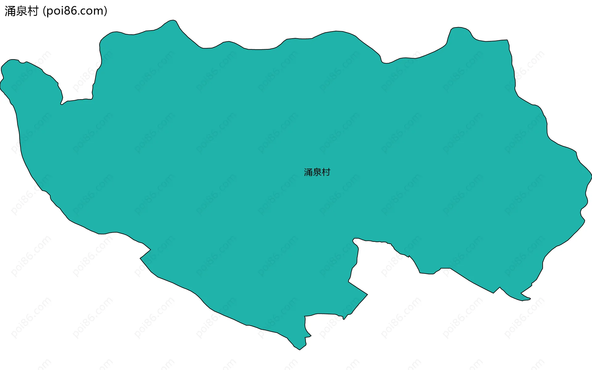 涌泉村边界地图