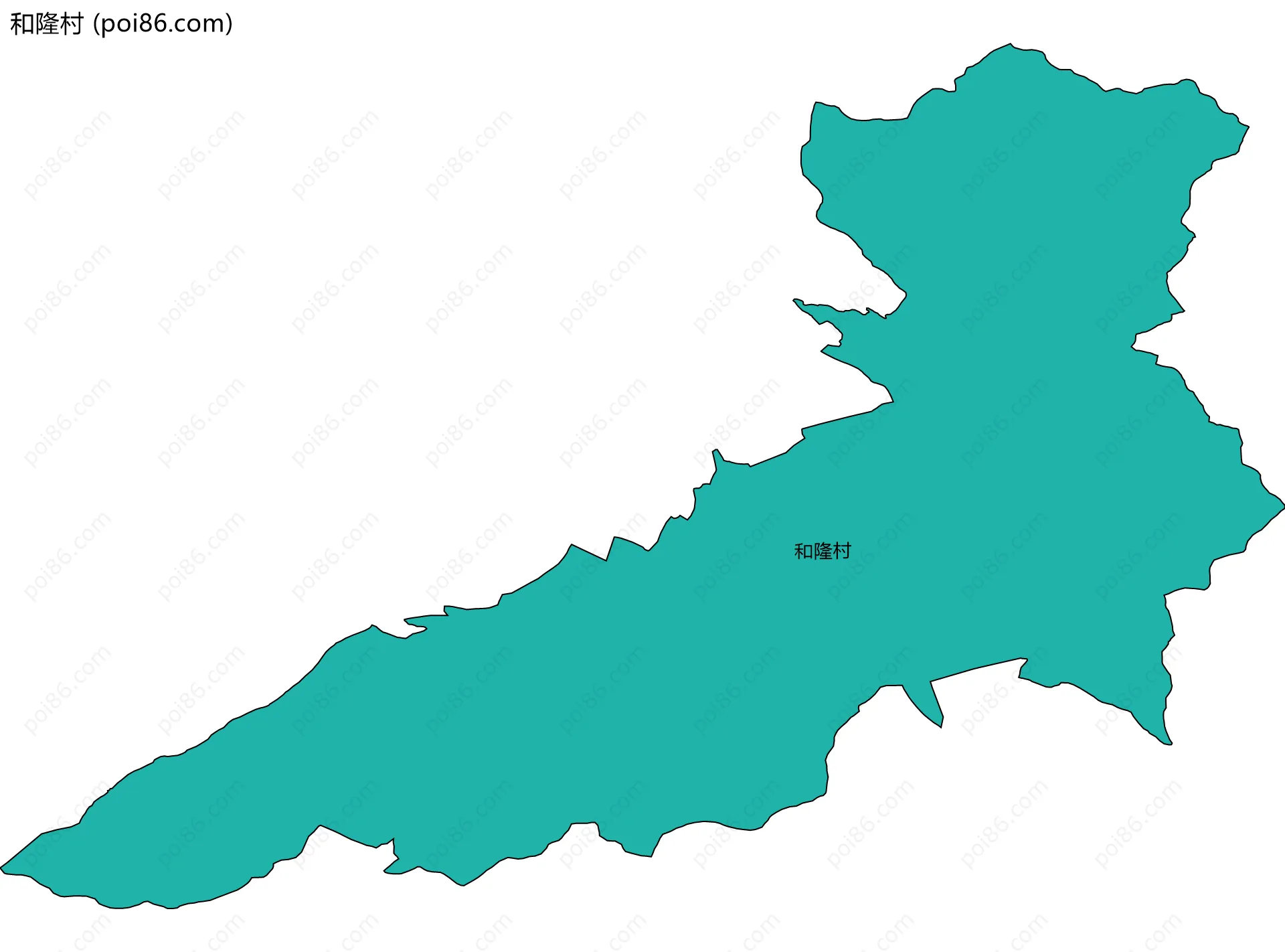 和隆村边界地图