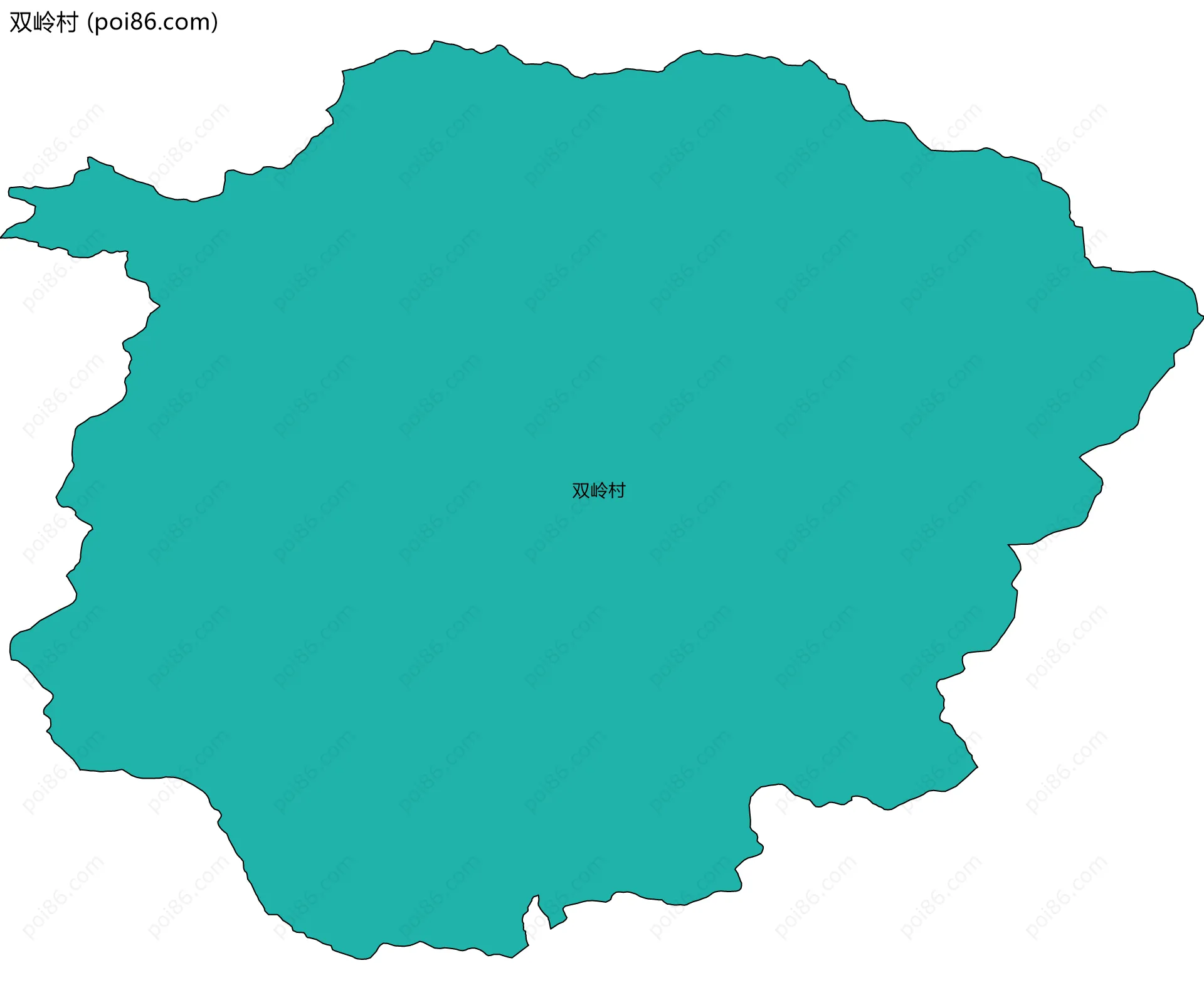双岭村边界地图