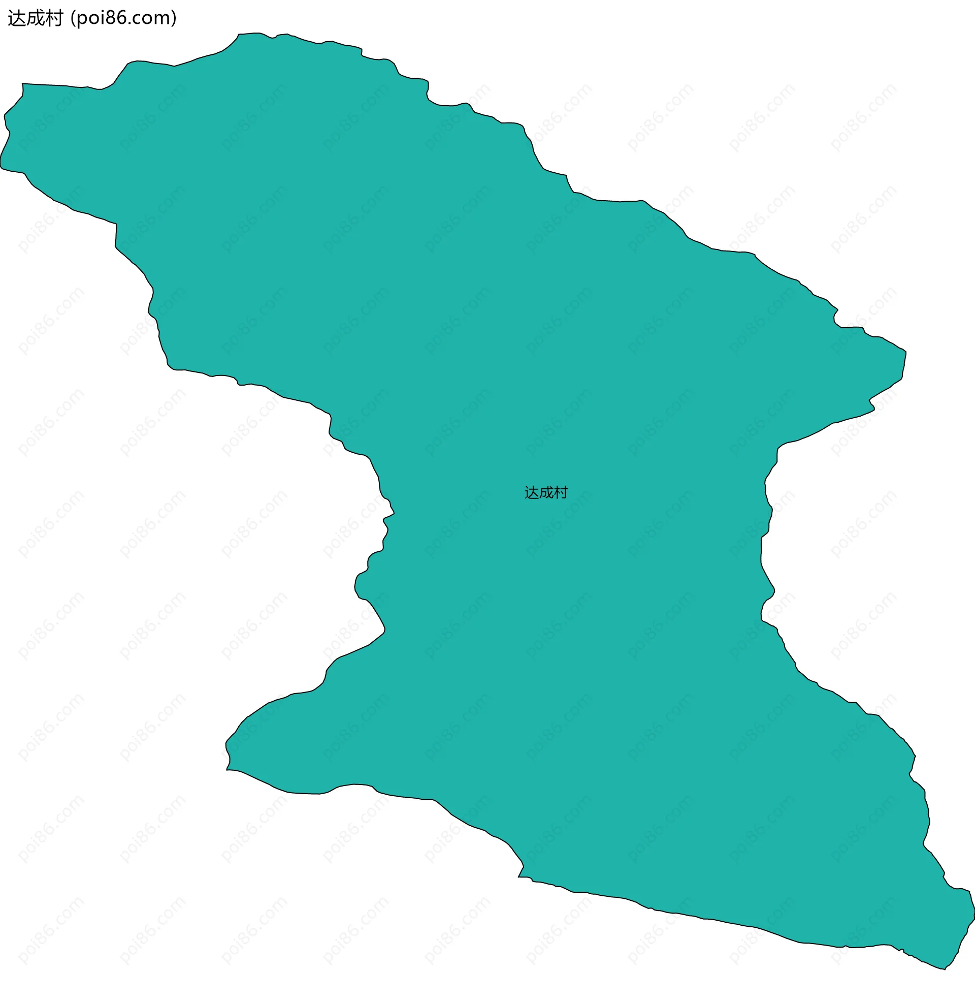 达成村边界地图