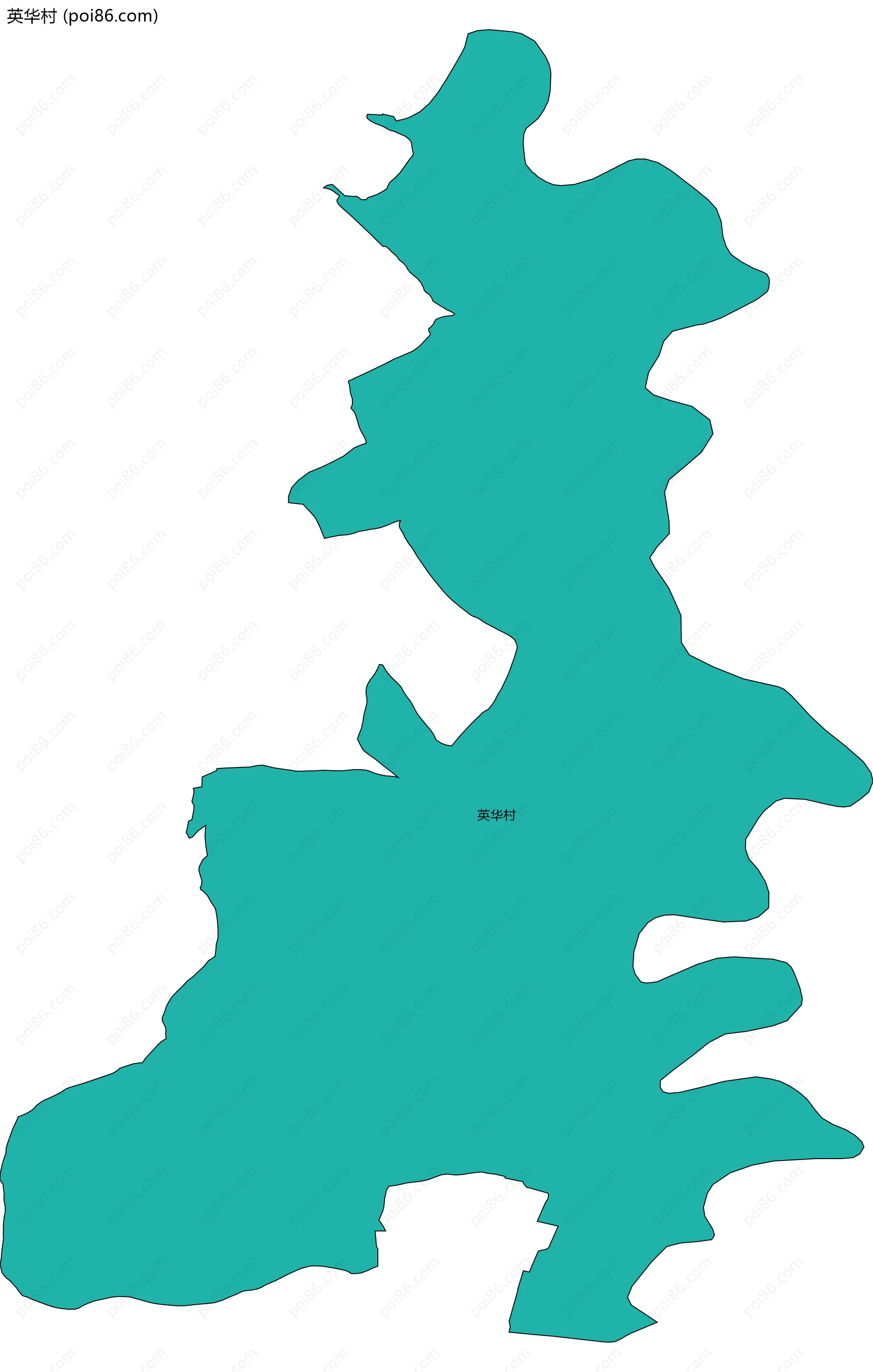 英华村边界地图