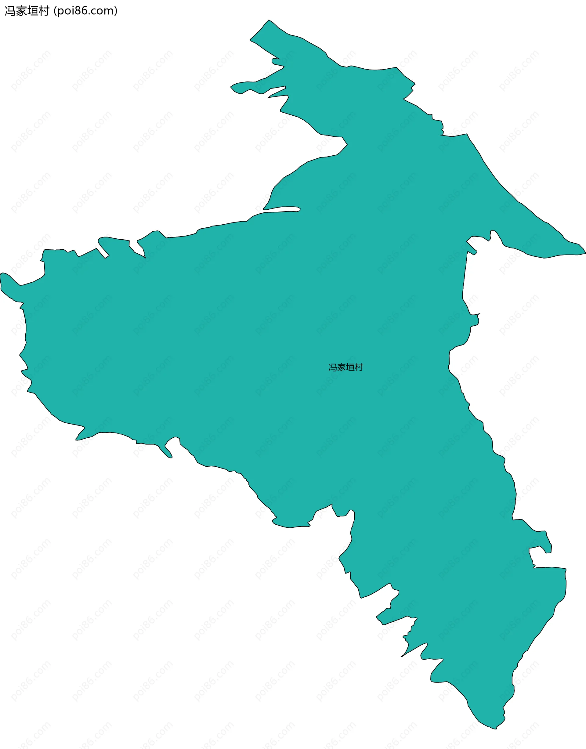 冯家垣村边界地图