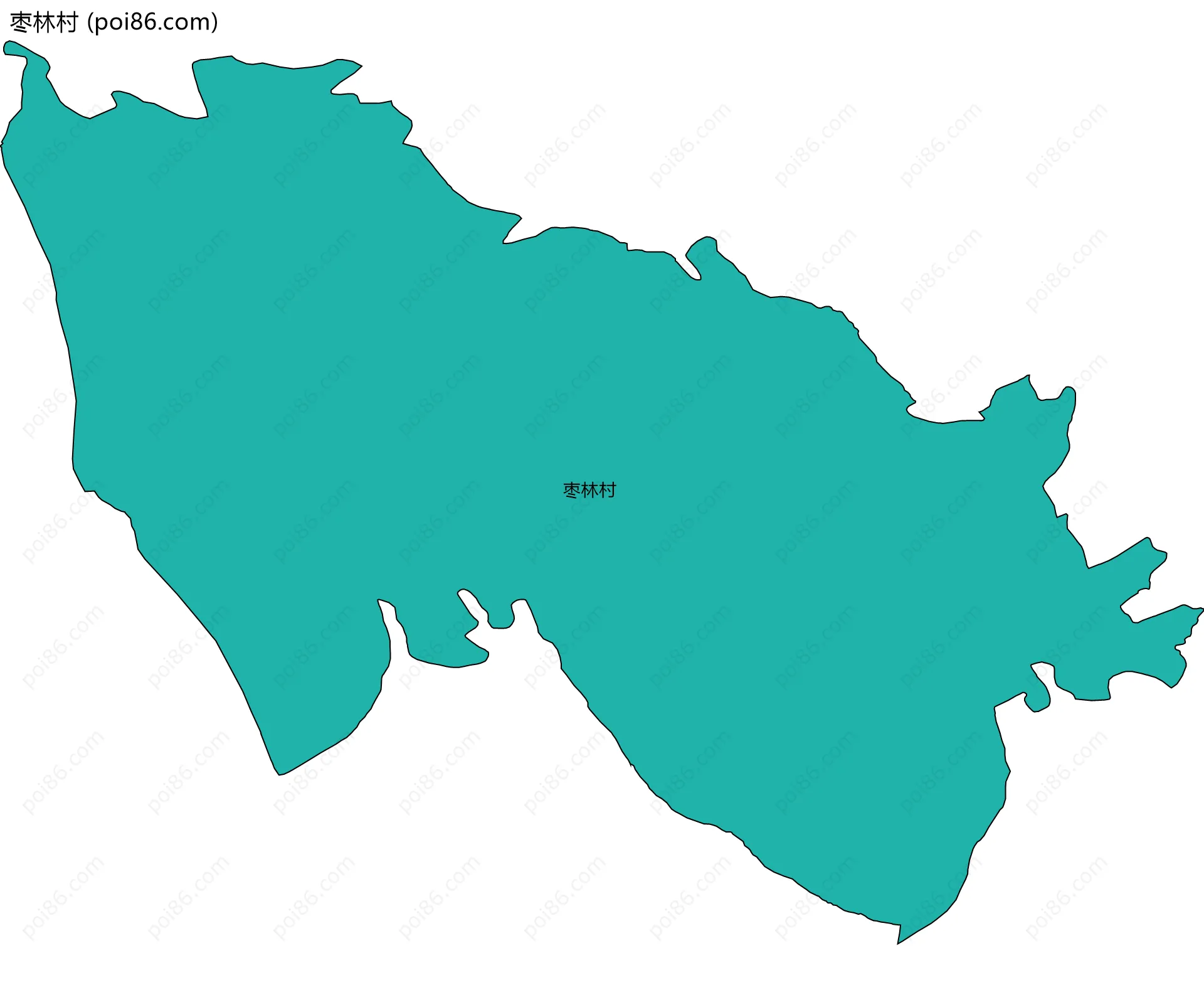 枣林村边界地图