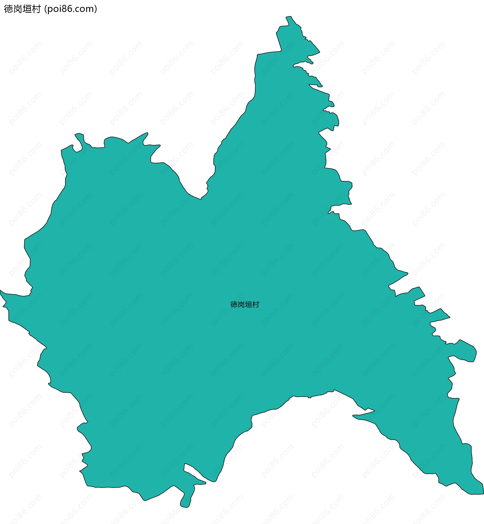 徳岗垣村边界地图