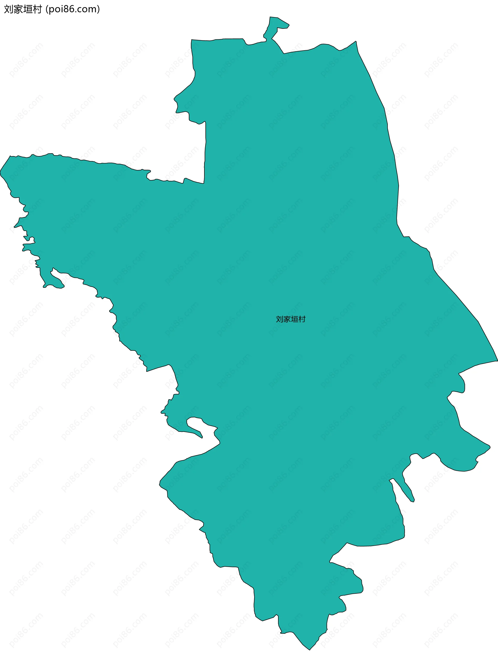 刘家垣村边界地图