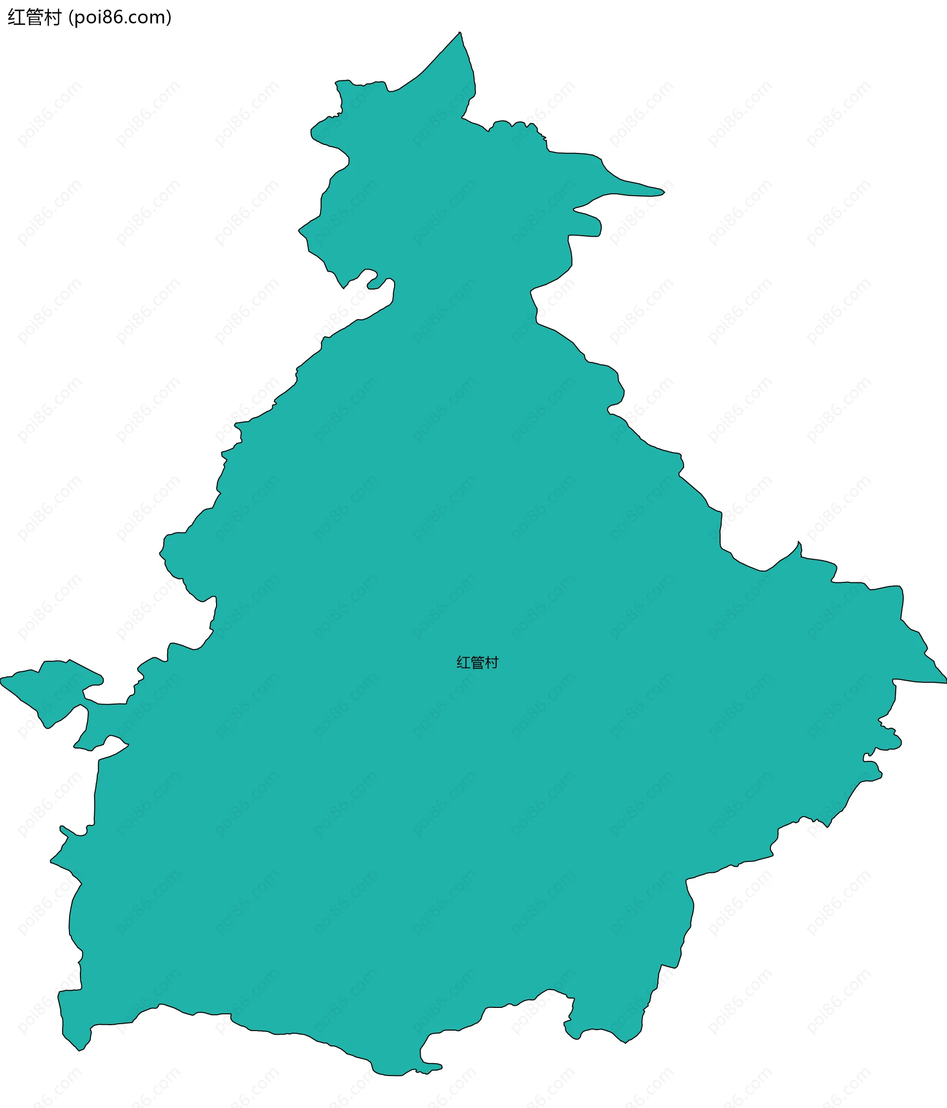 红管村边界地图