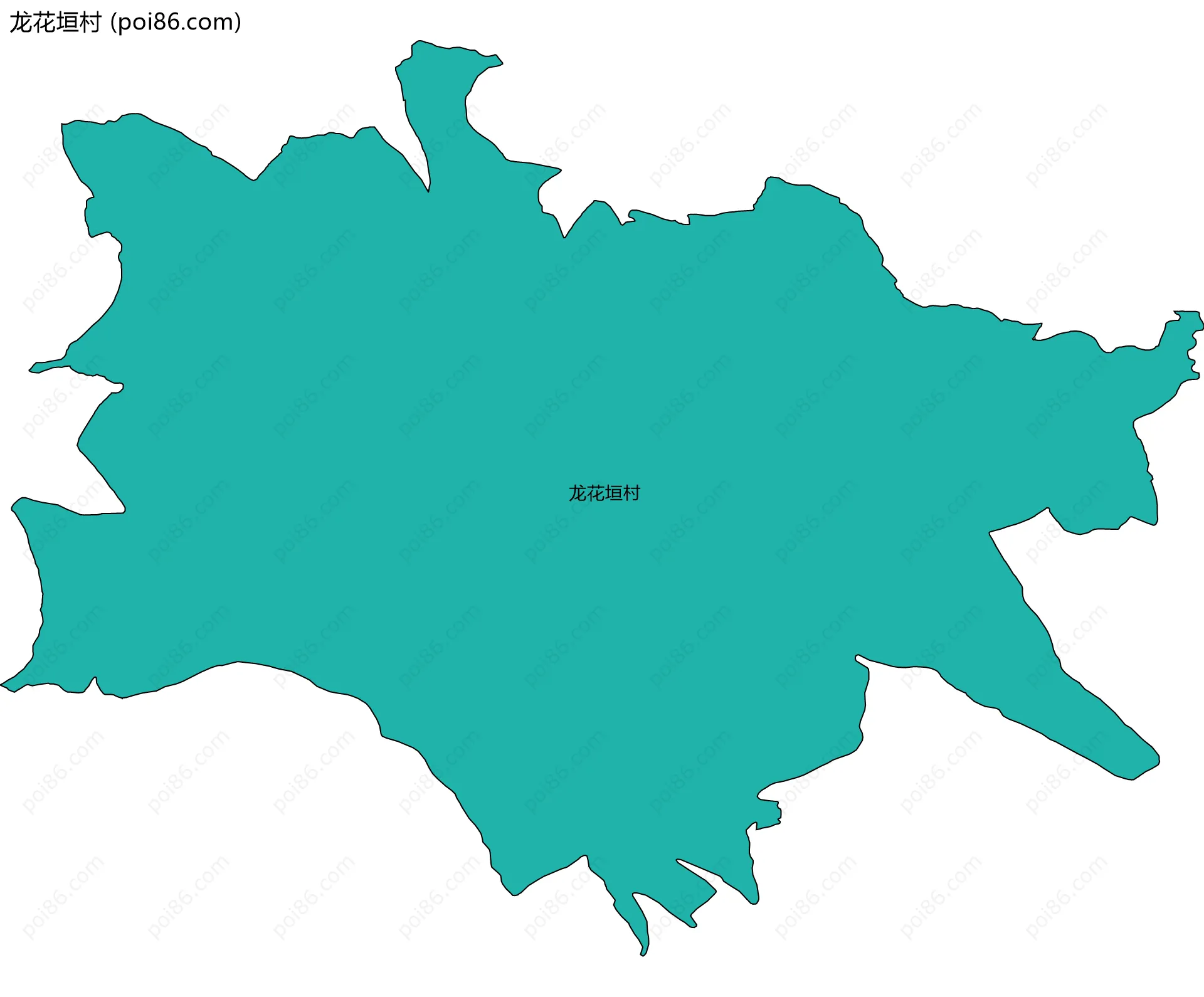 龙花垣村边界地图