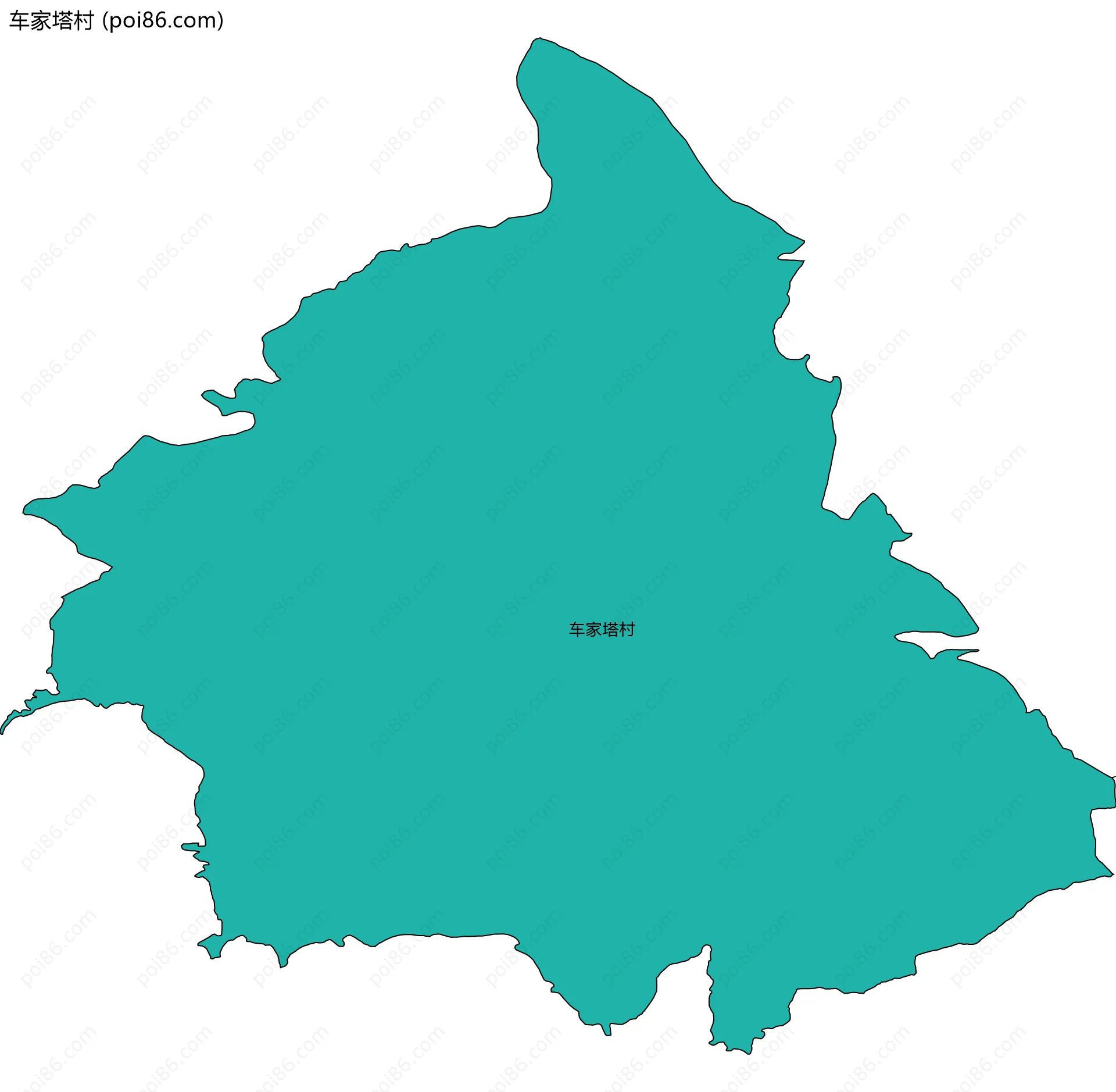 车家塔村边界地图