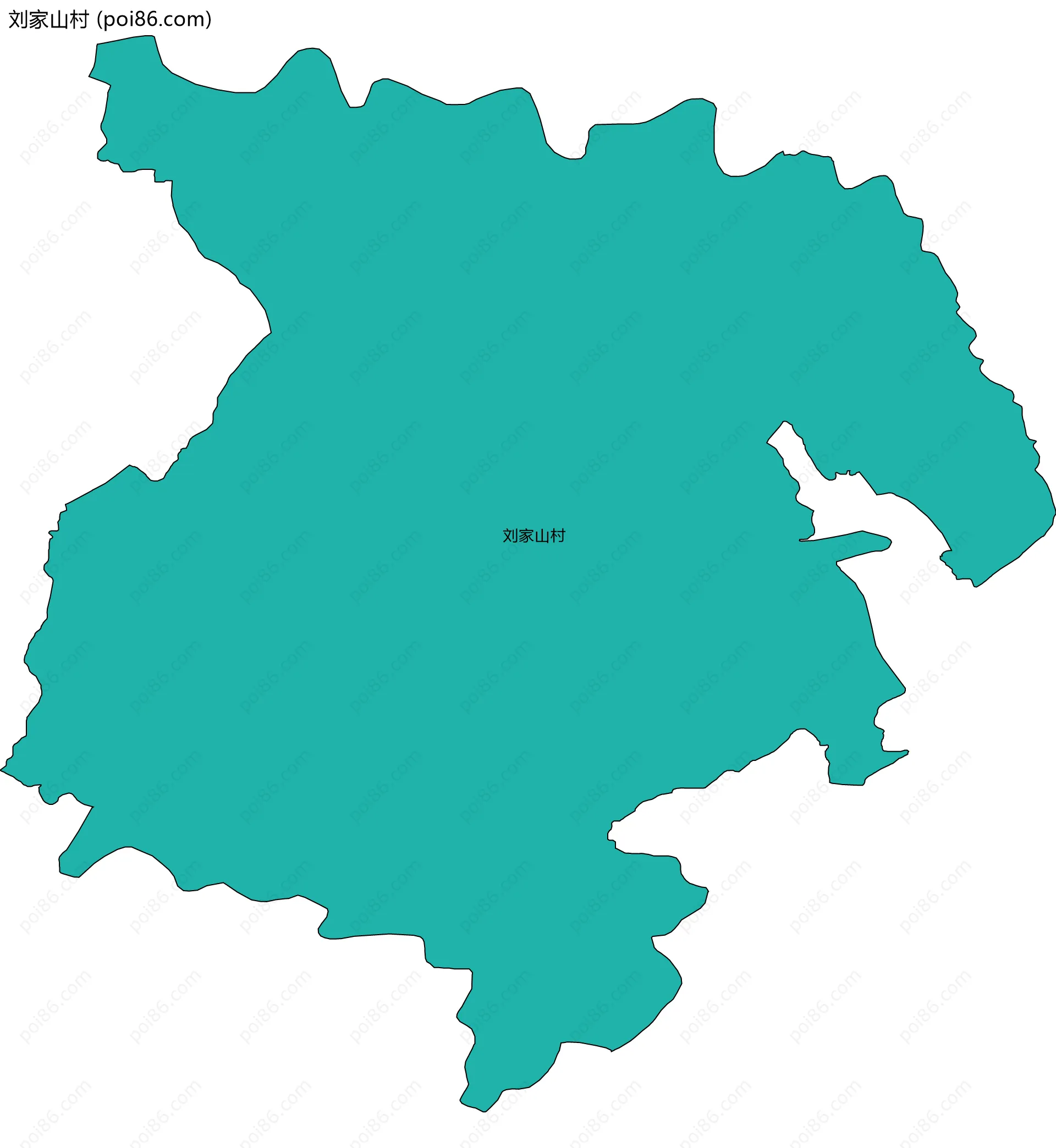 刘家山村边界地图