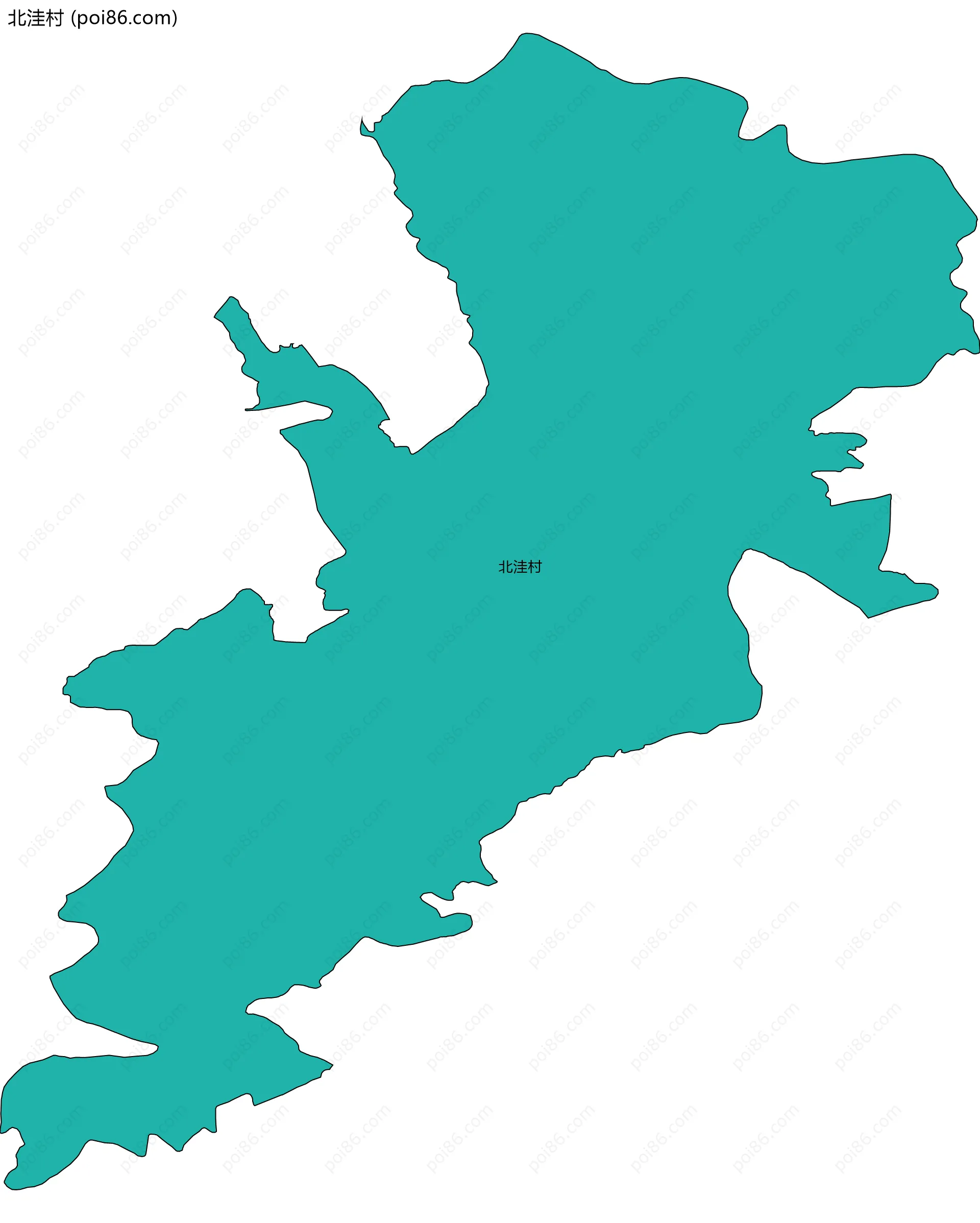 北洼村边界地图