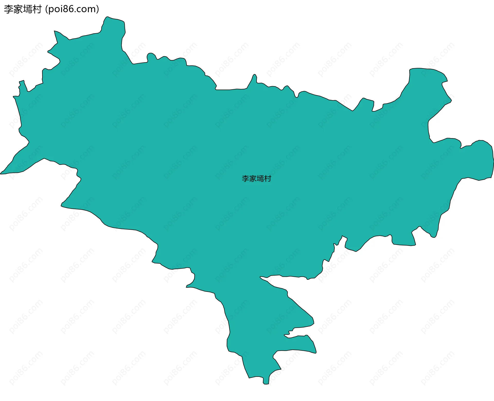 李家墕村边界地图