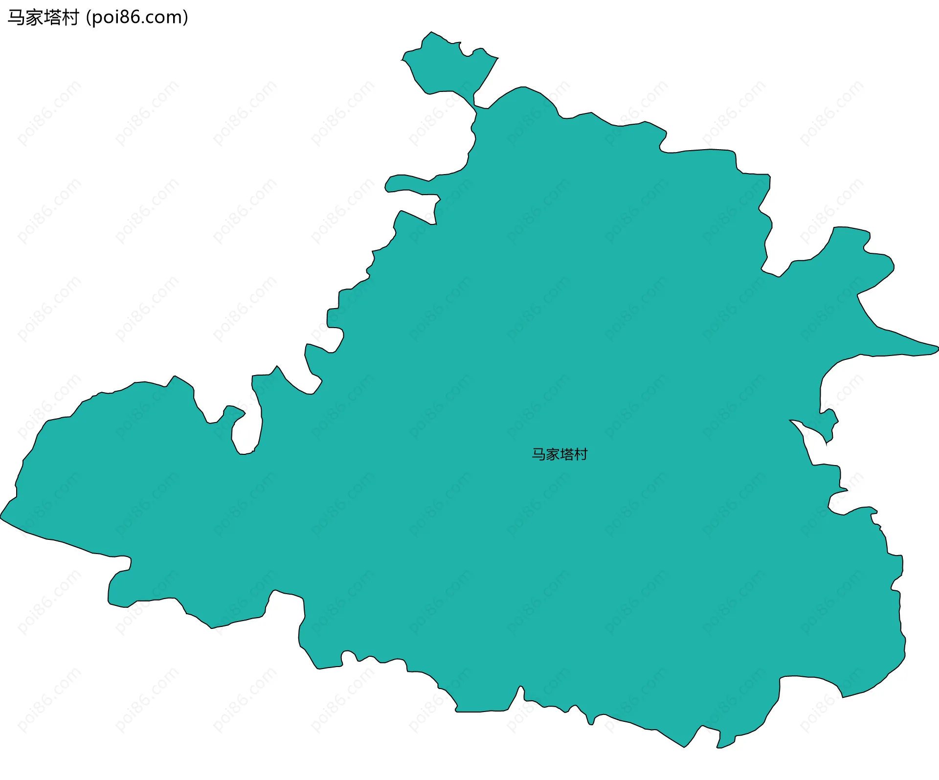 马家塔村边界地图