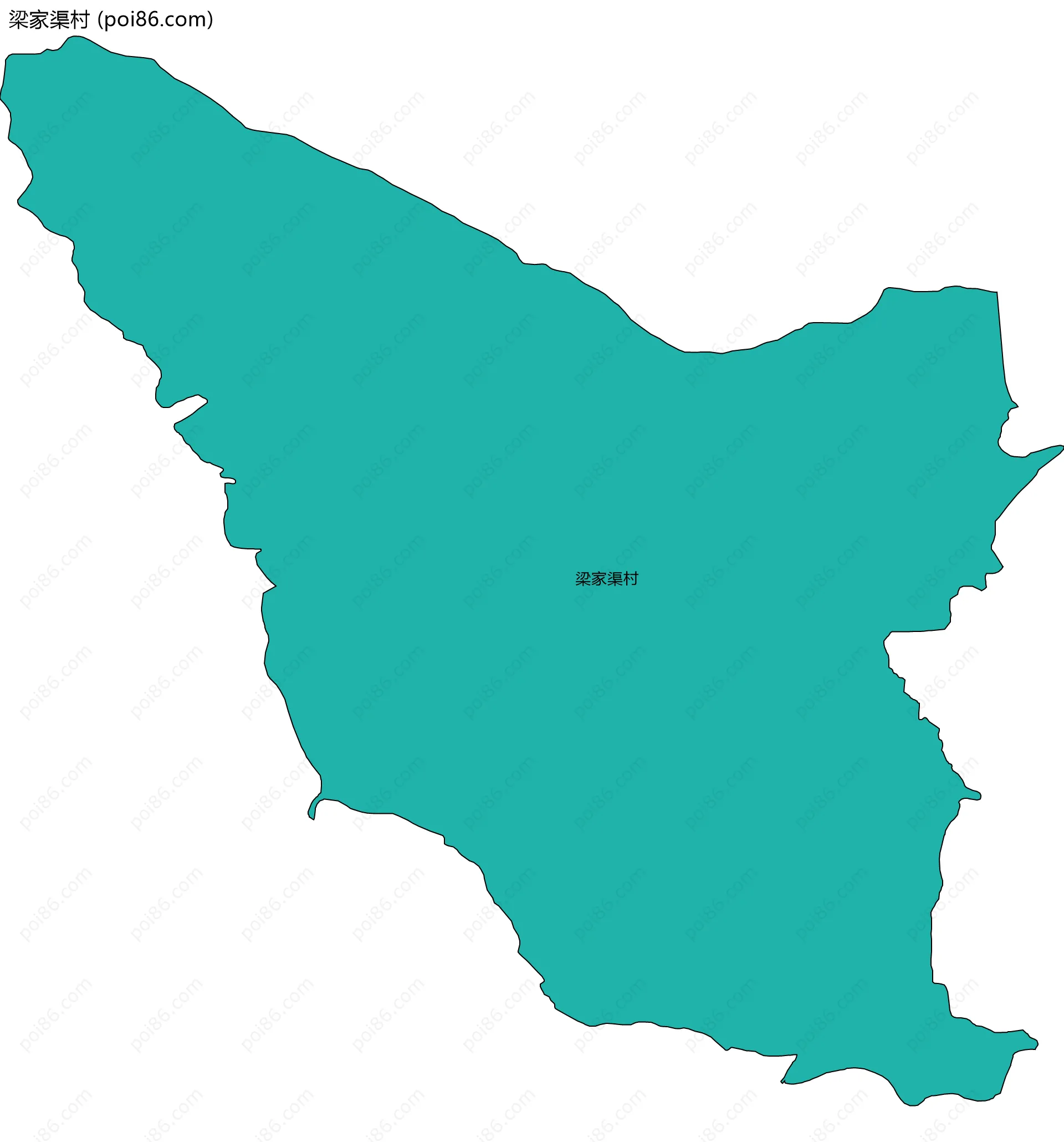 梁家渠村边界地图
