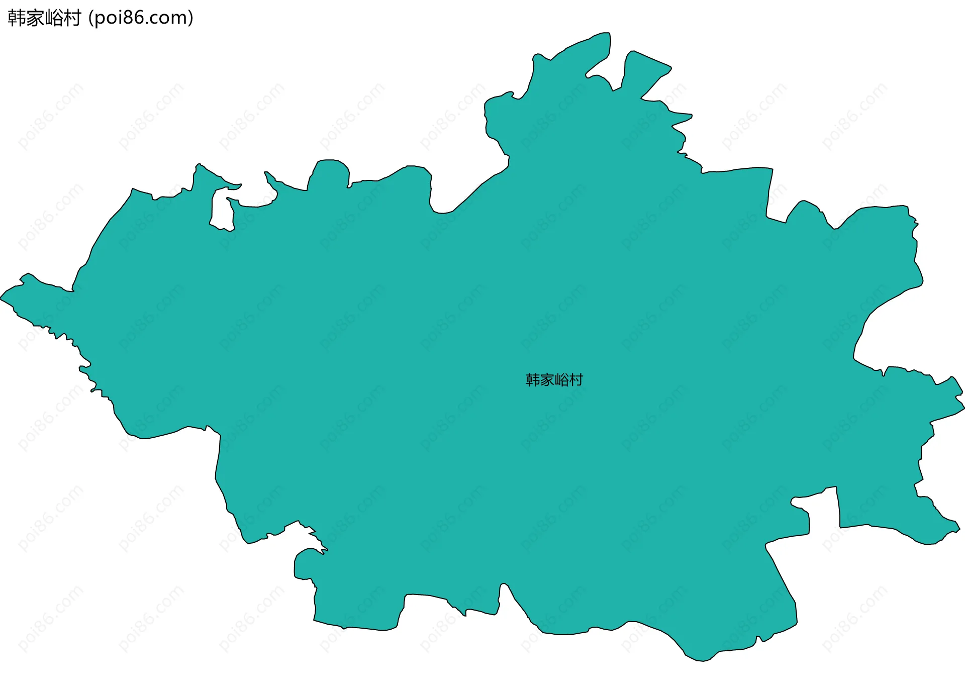 韩家峪村边界地图