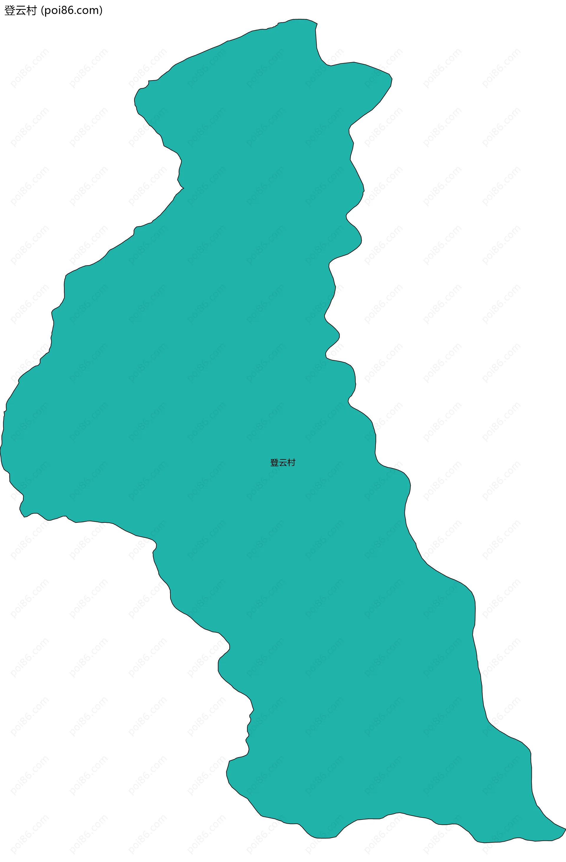 登云村边界地图