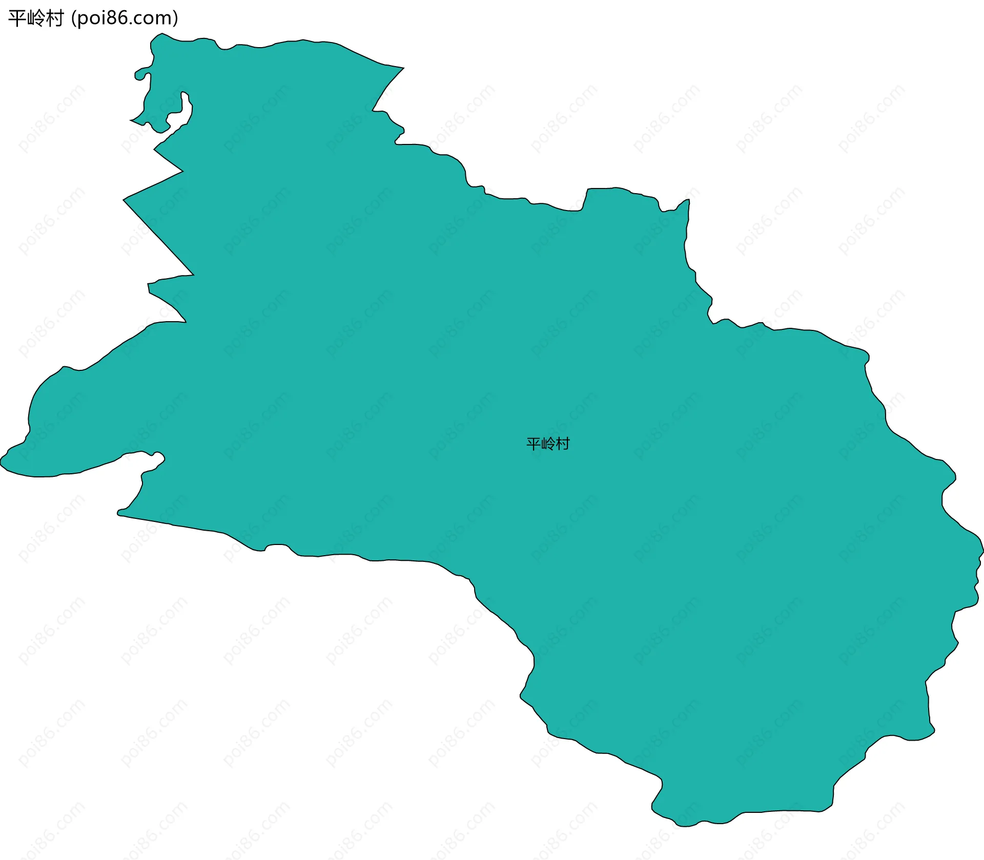 平岭村边界地图
