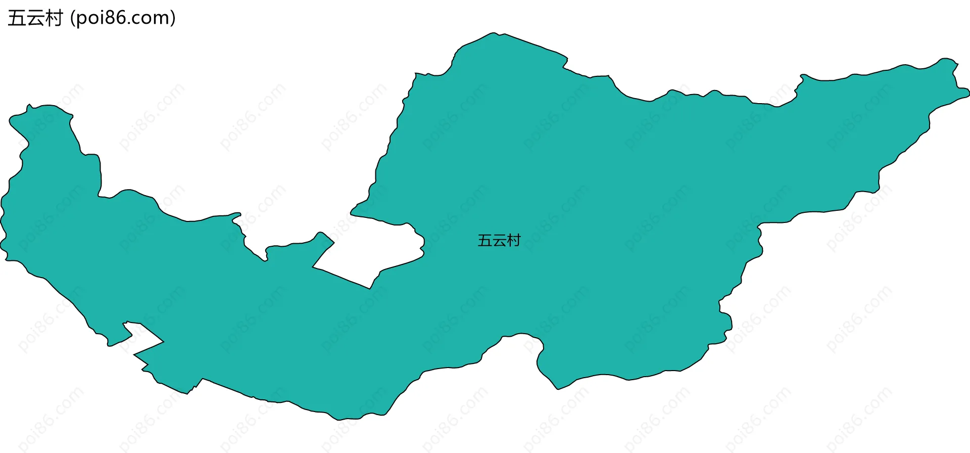 五云村边界地图