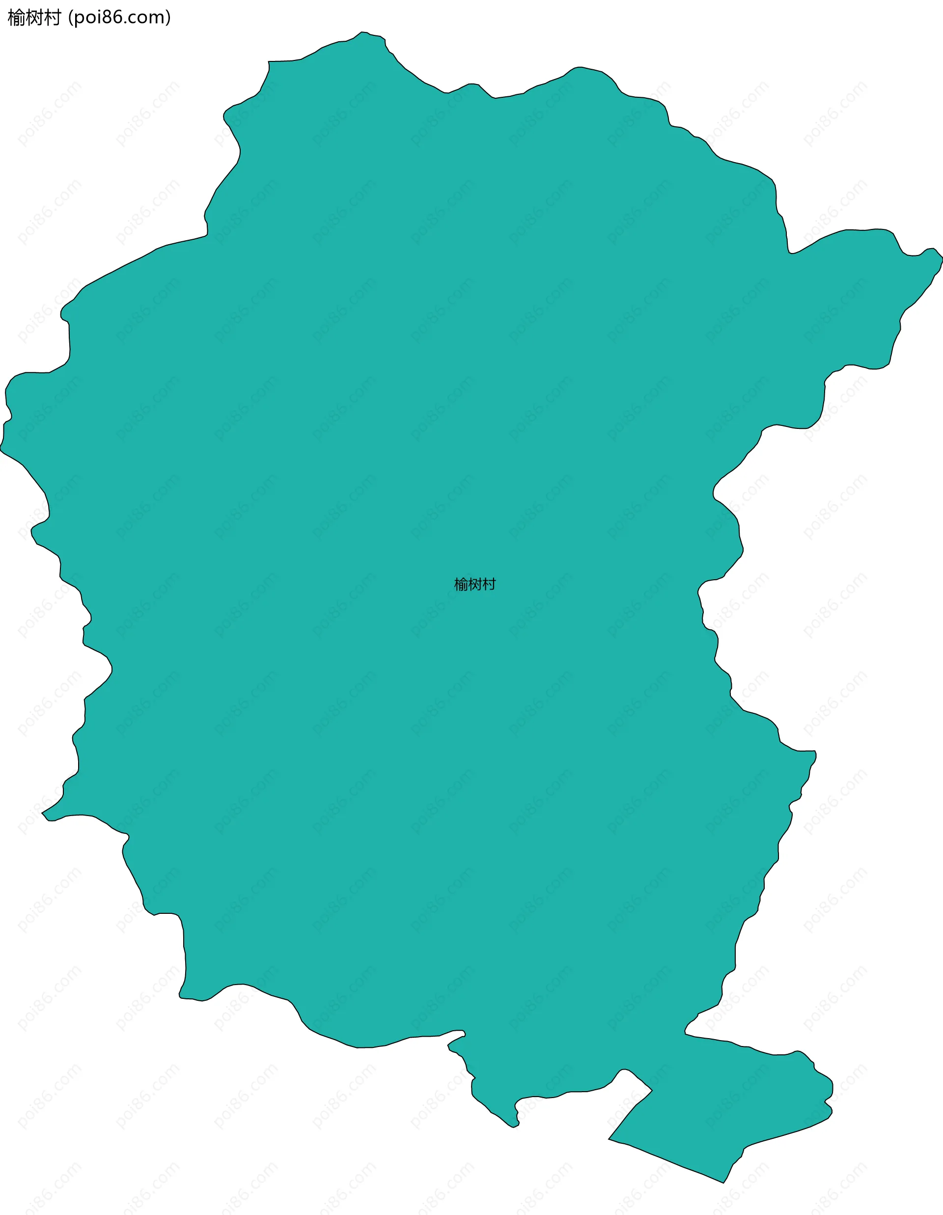 榆树村边界地图