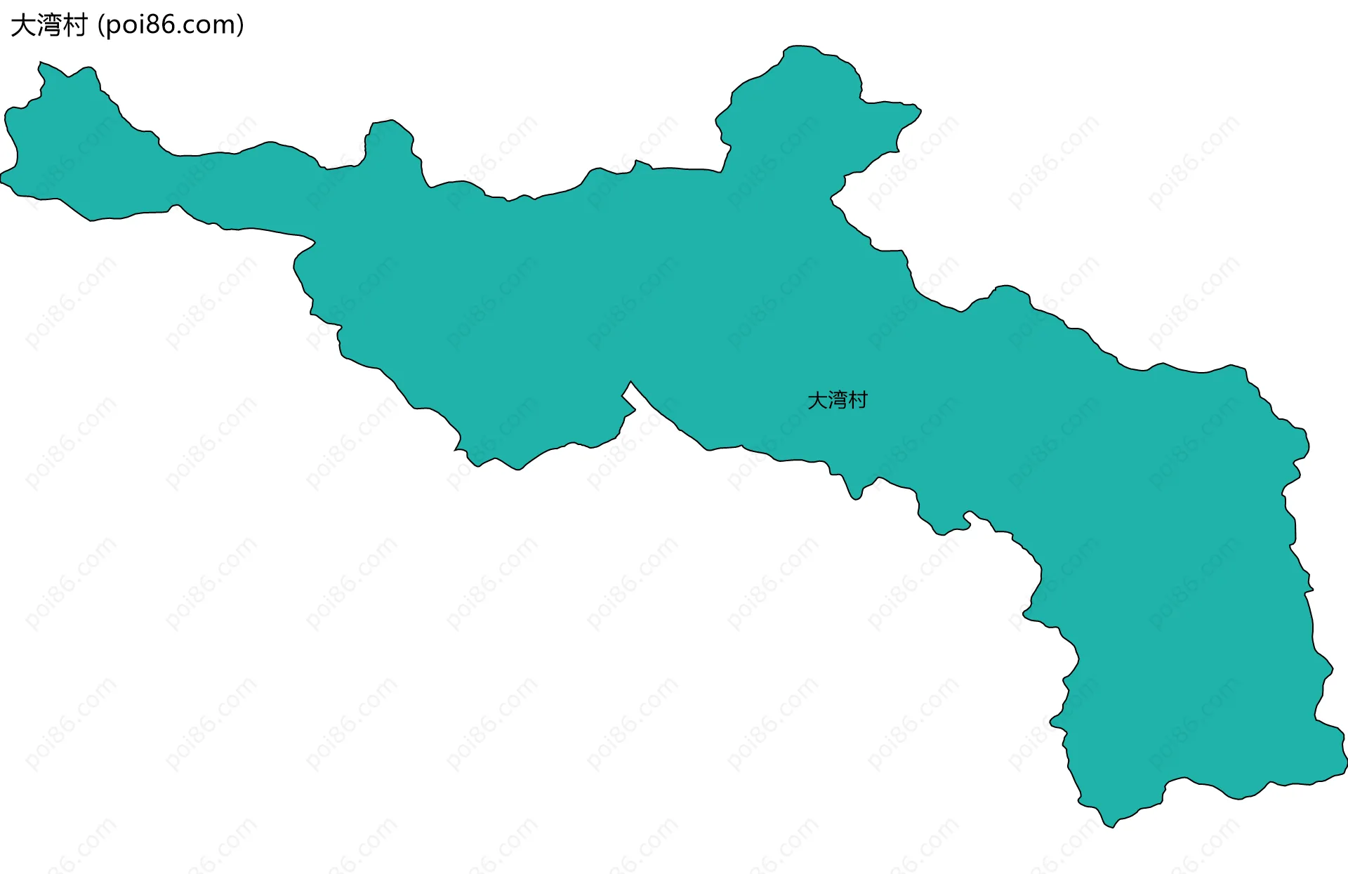 大湾村边界地图