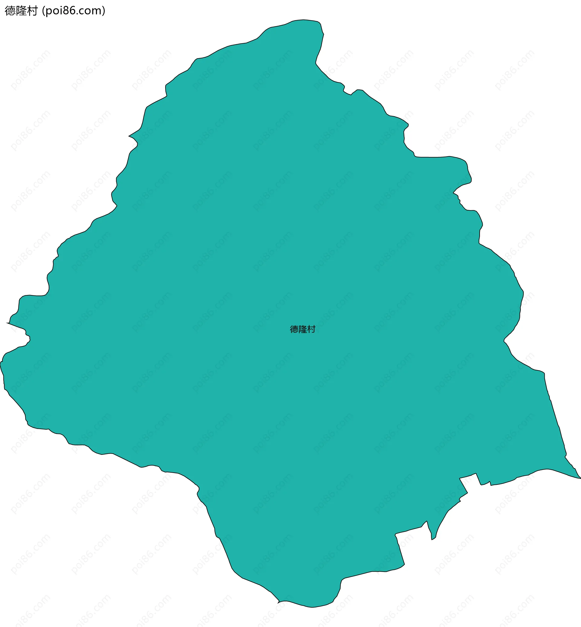 德隆村边界地图