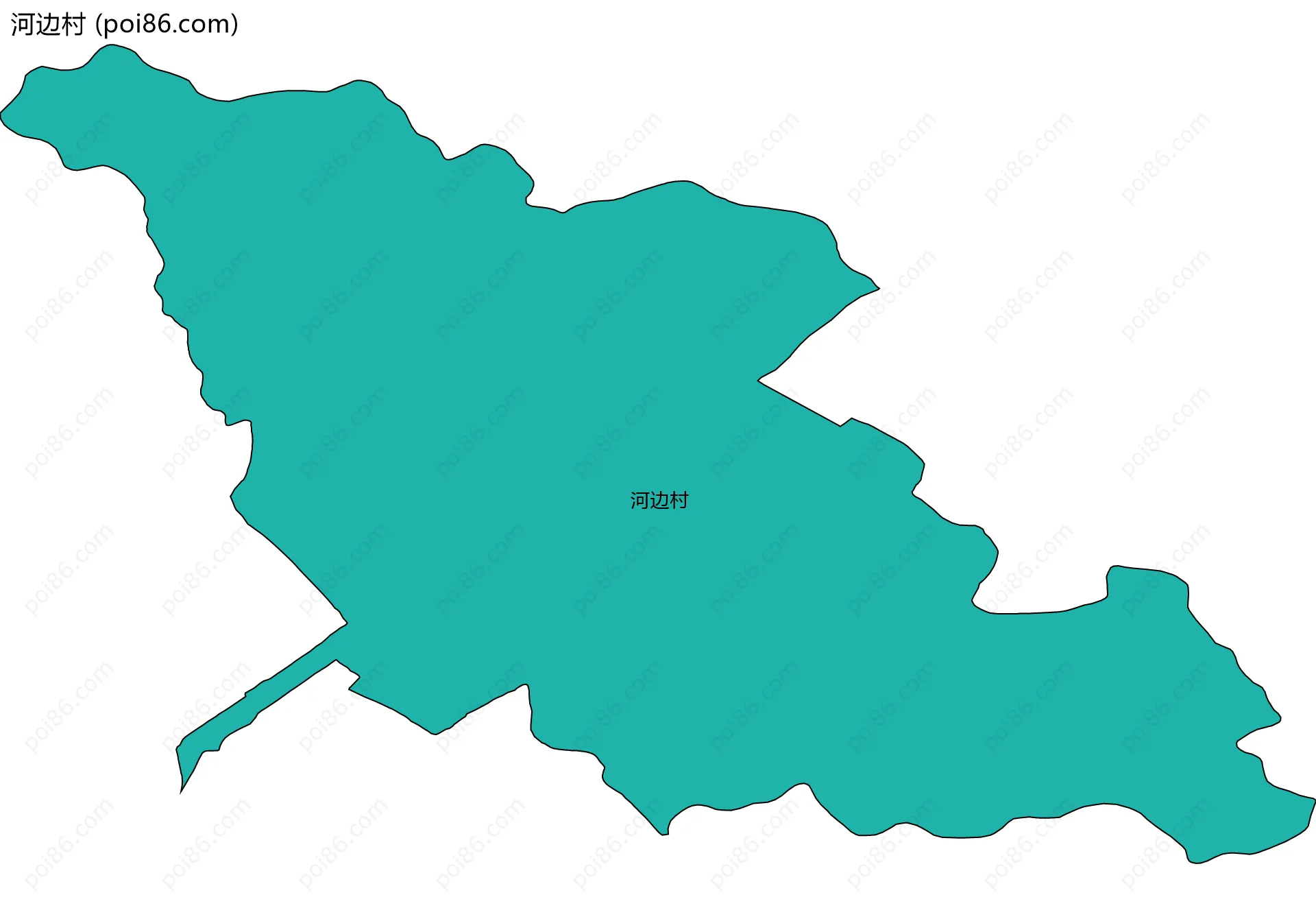河边村边界地图