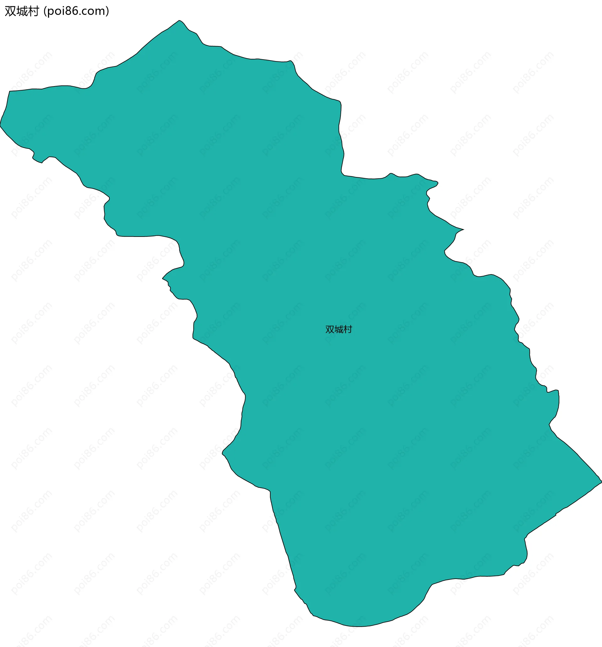 双城村边界地图