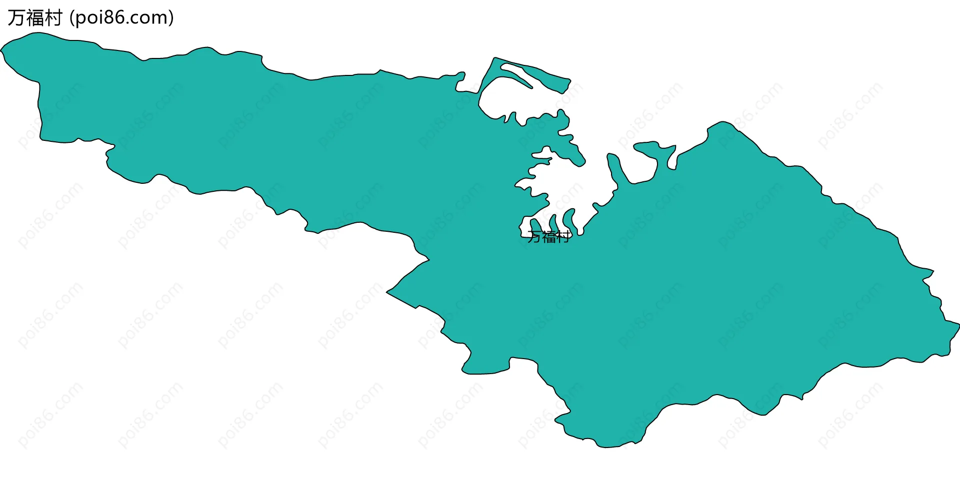 万福村边界地图