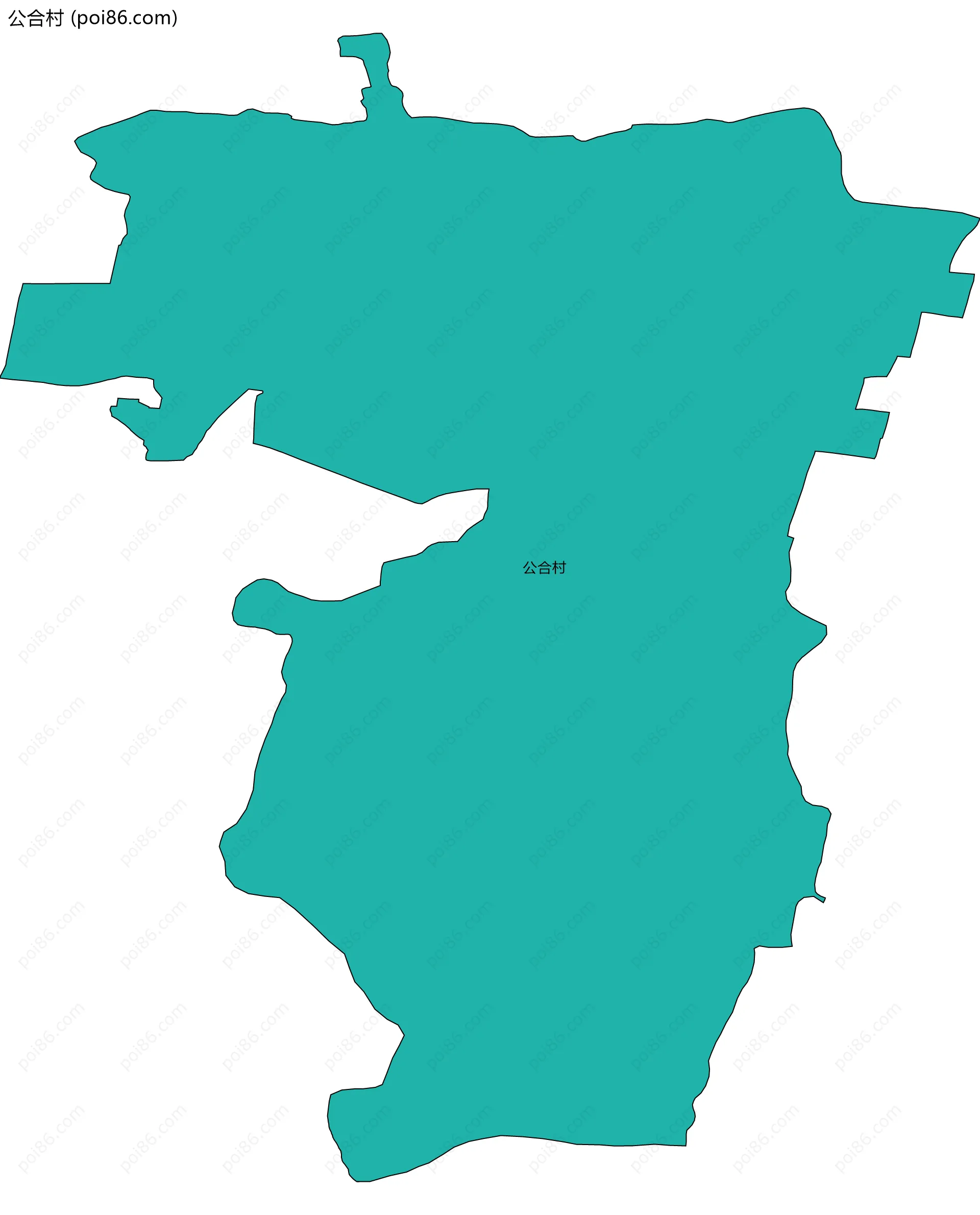 公合村边界地图