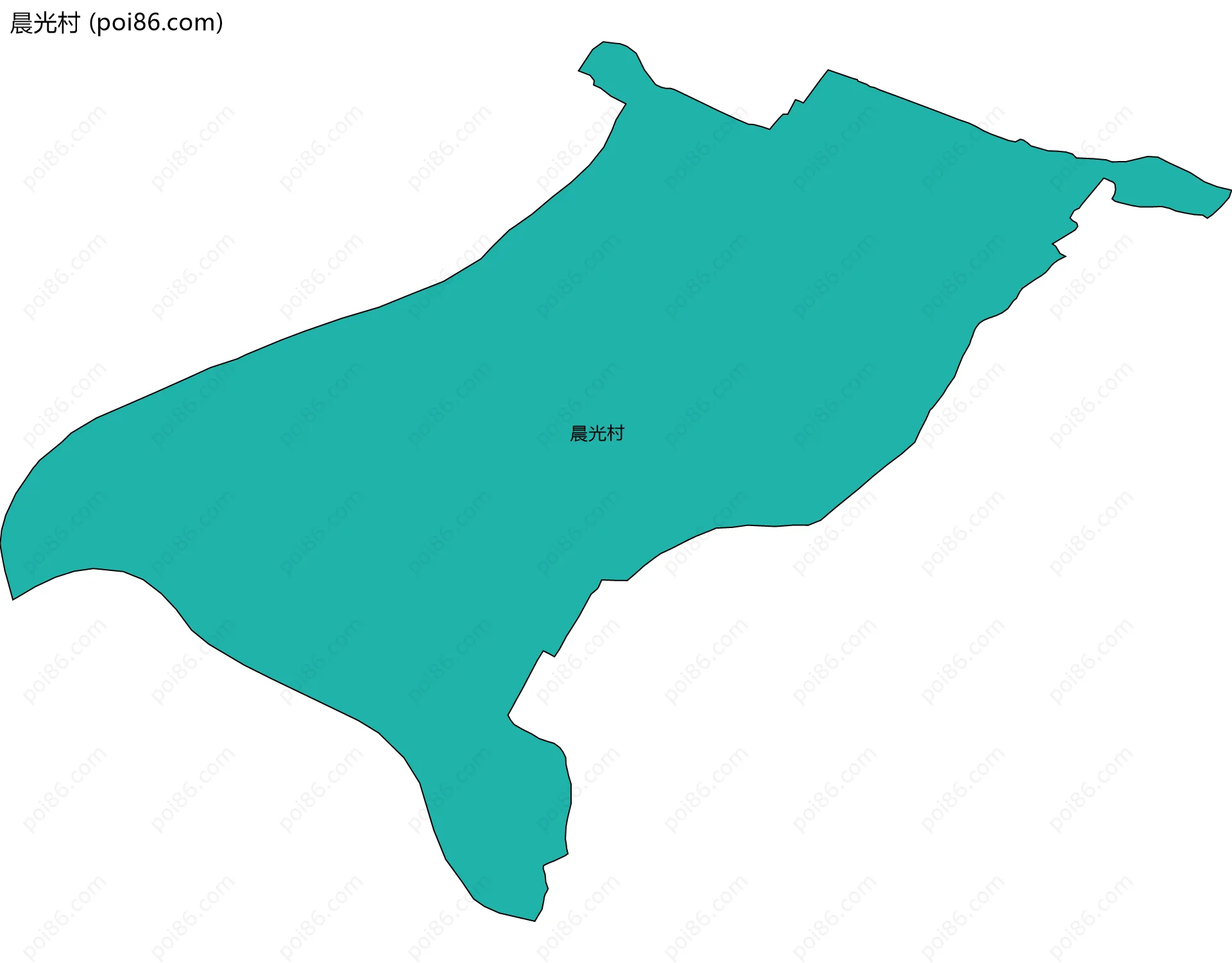 晨光村边界地图