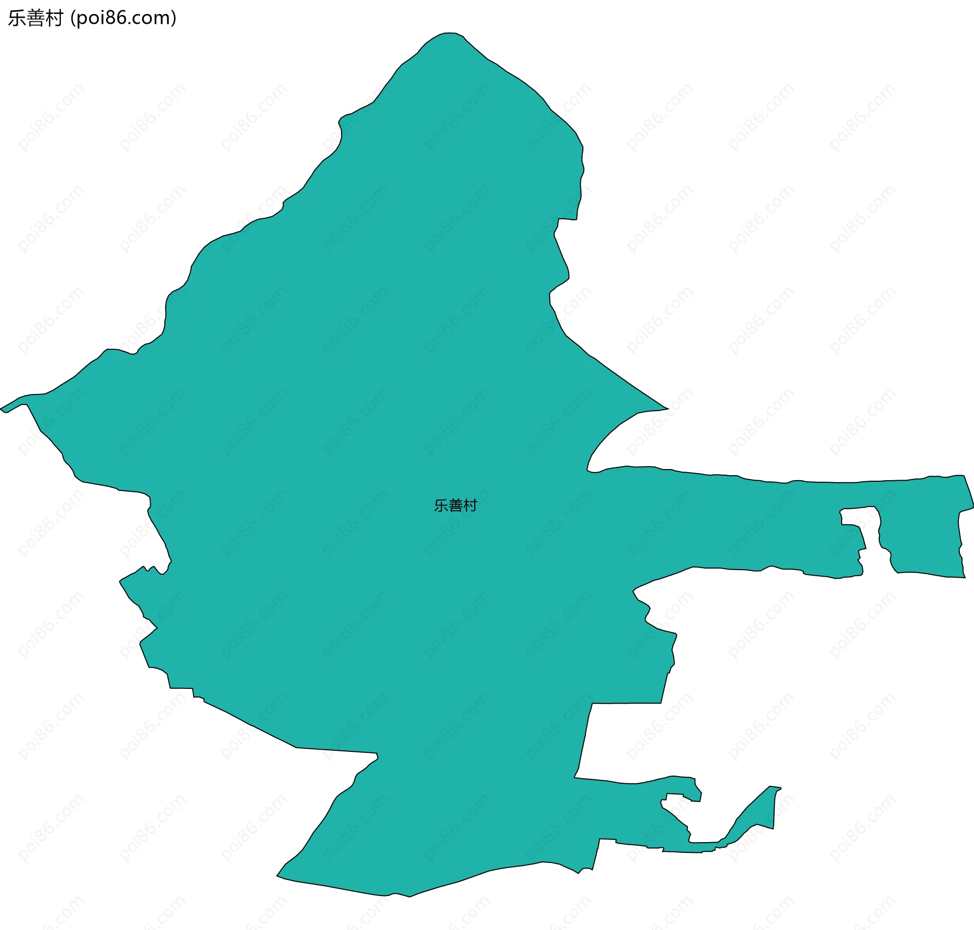 乐善村边界地图