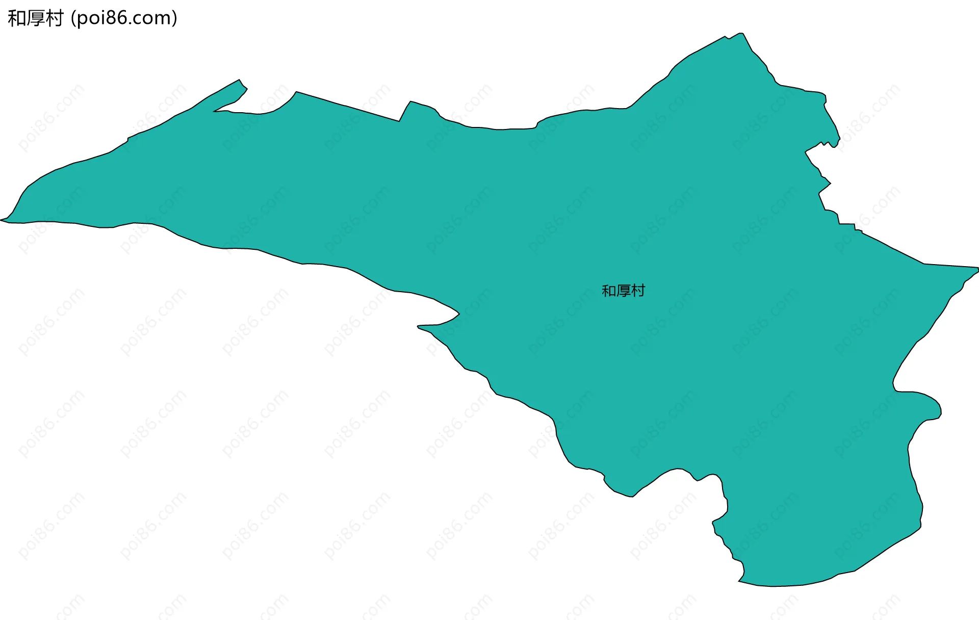 和厚村边界地图