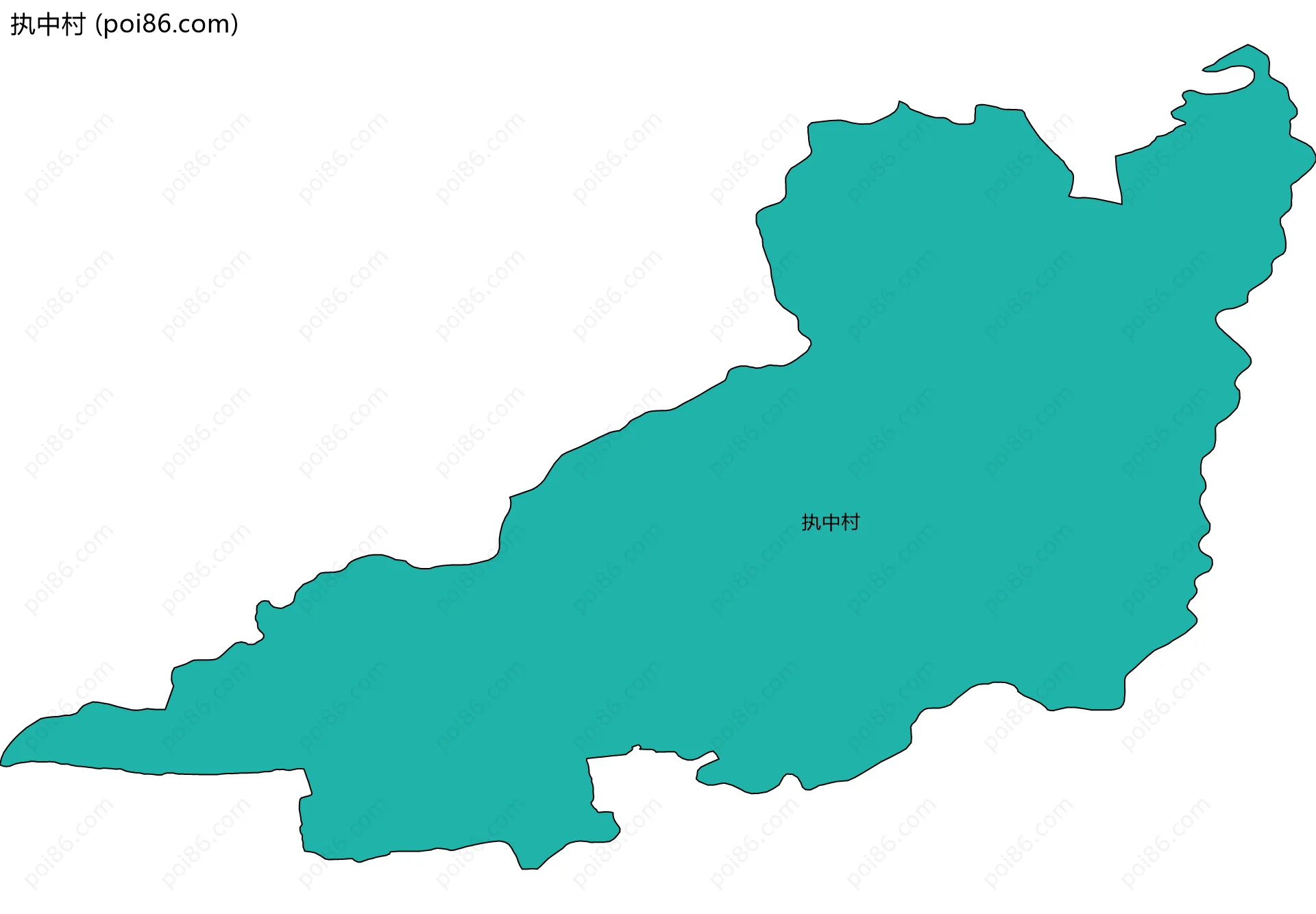 执中村边界地图