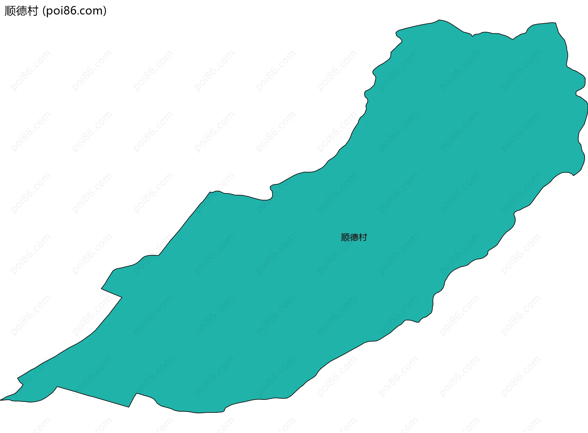 顺德村边界地图