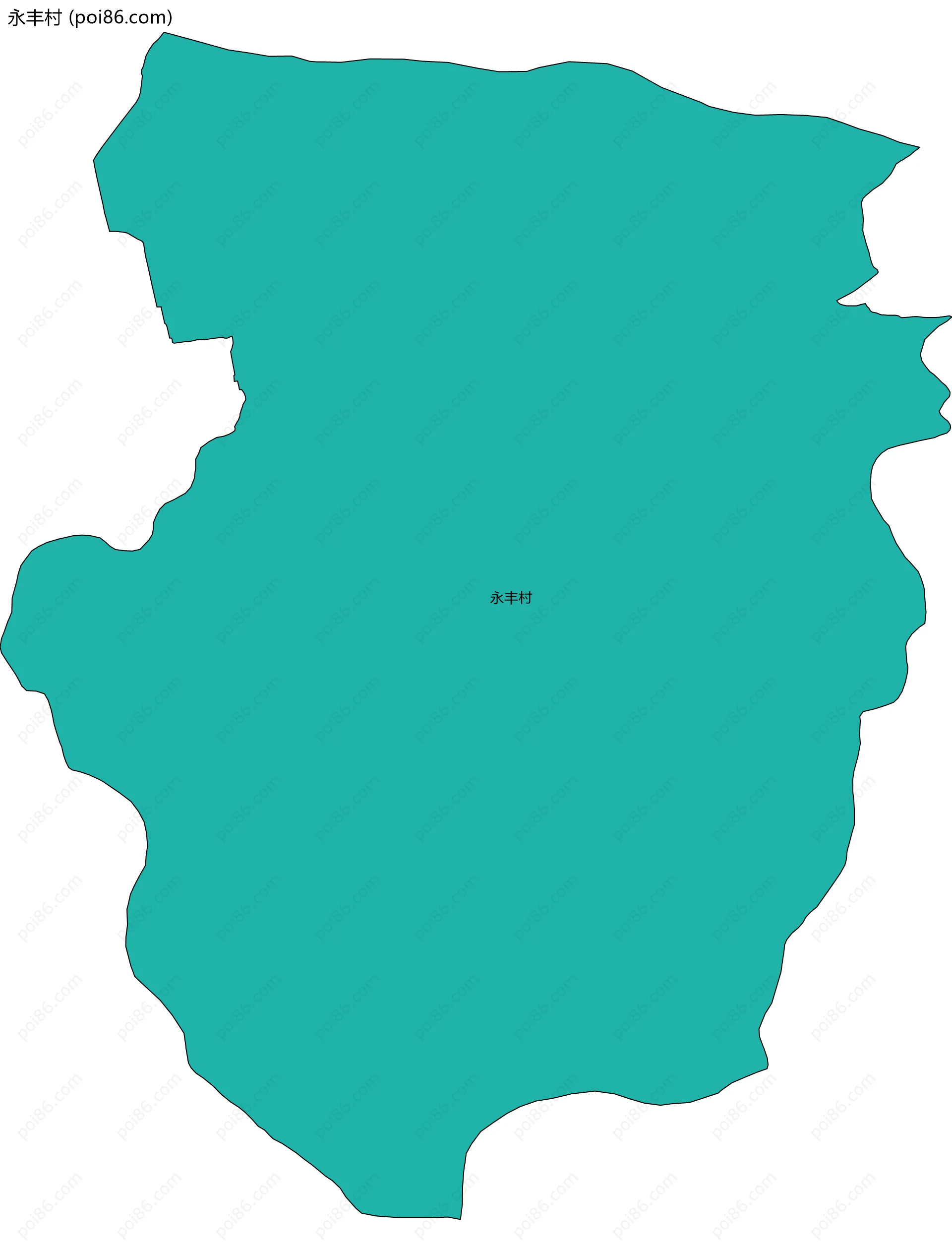 永丰村边界地图