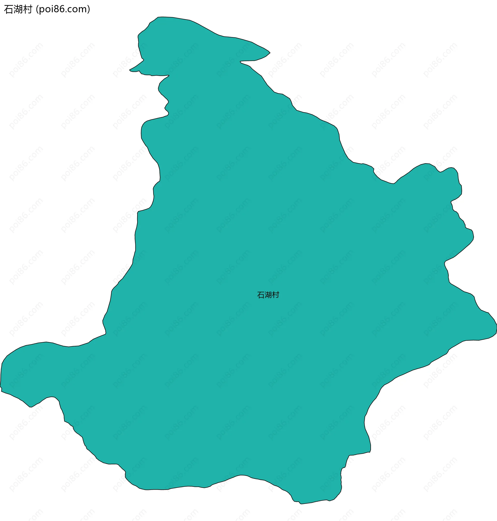 石湖村边界地图
