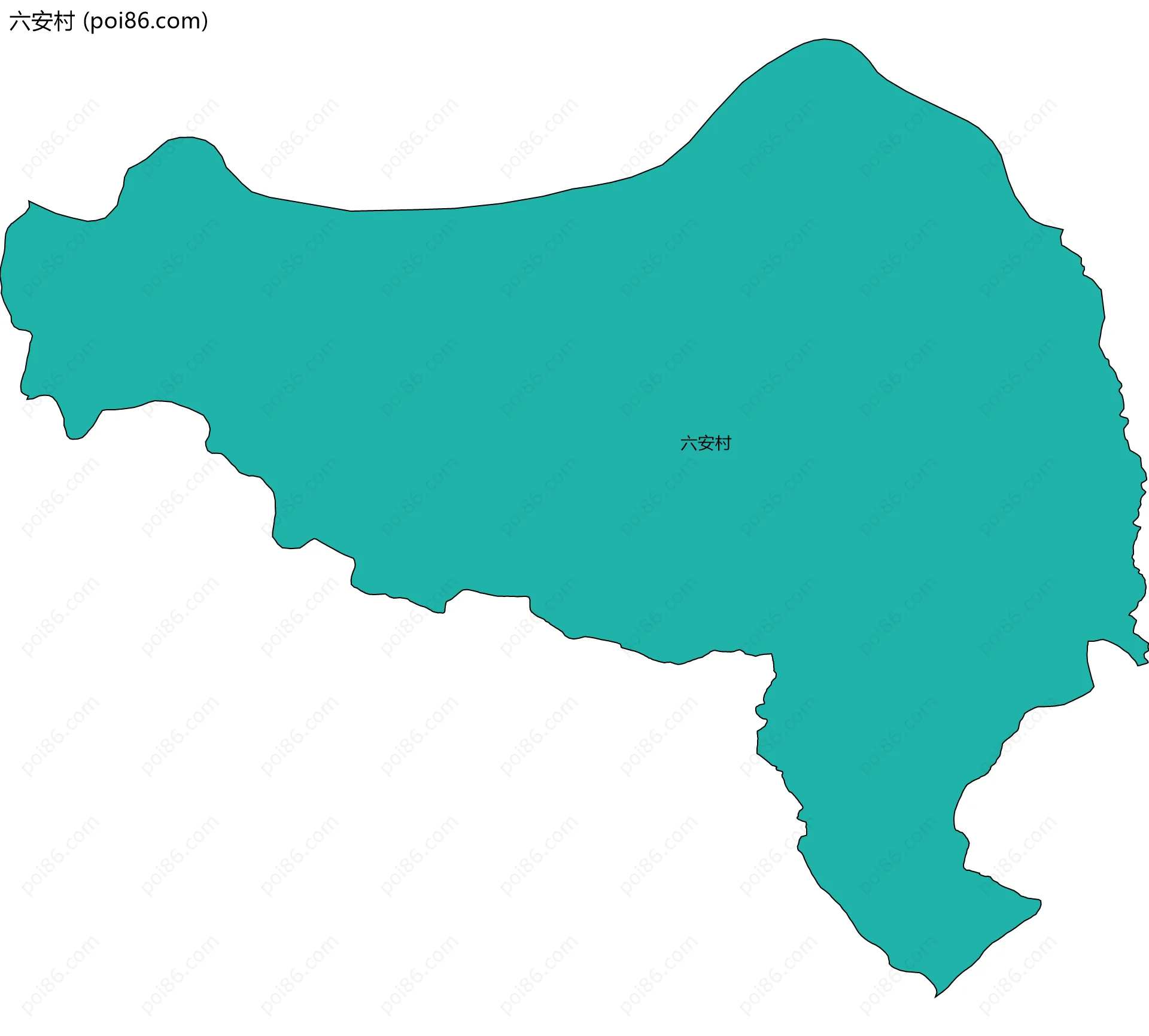 六安村边界地图