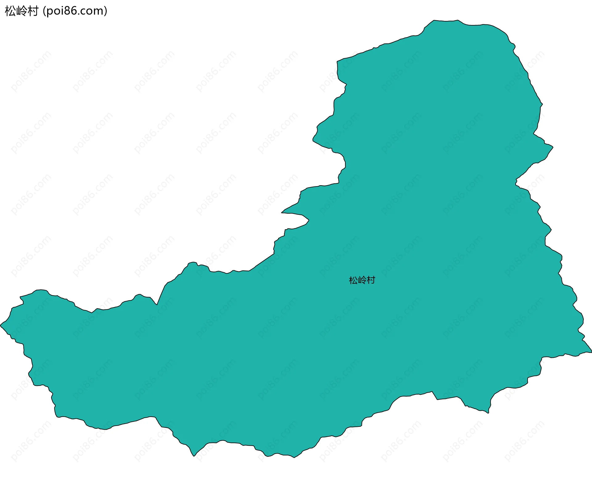 松岭村边界地图