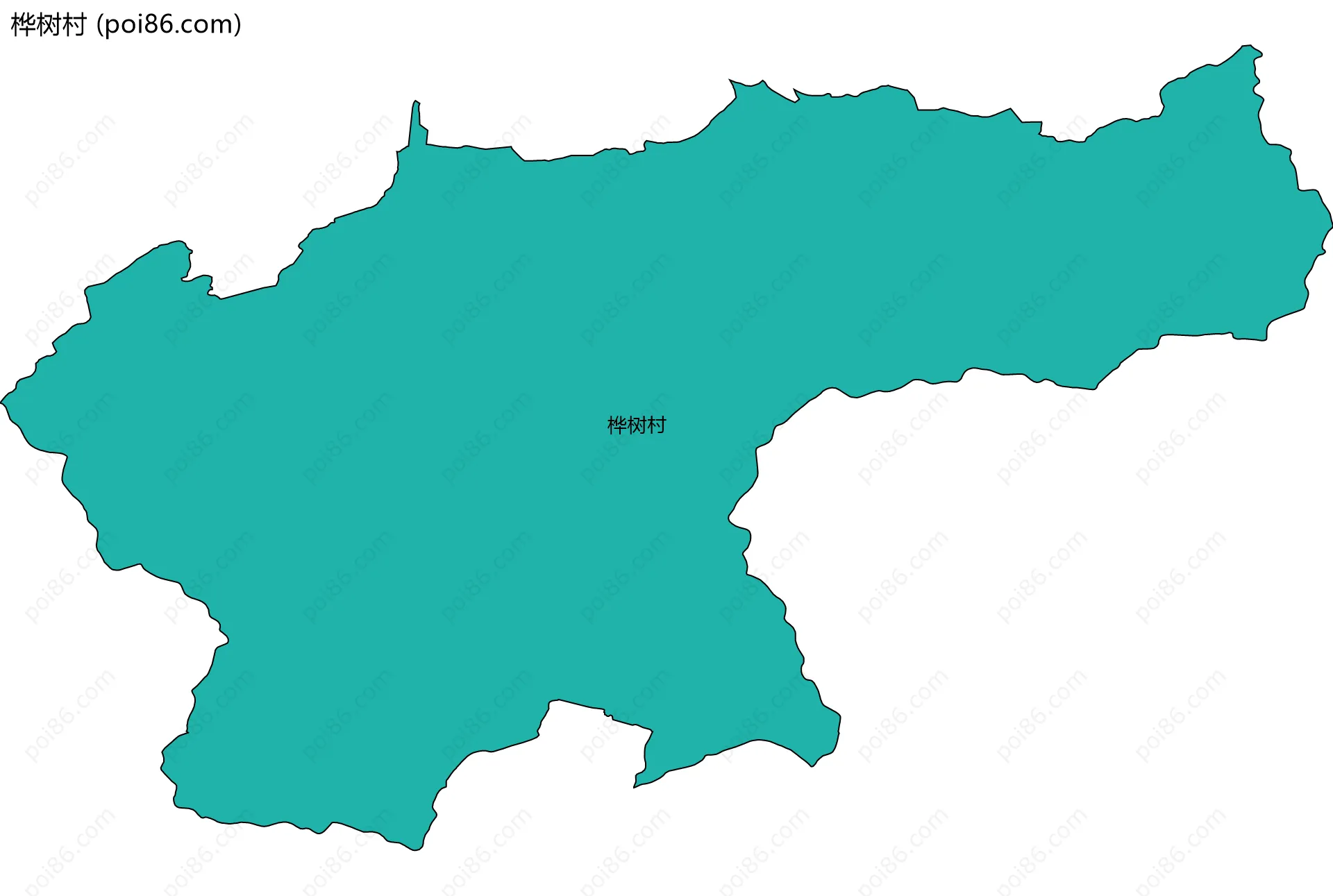 桦树村边界地图