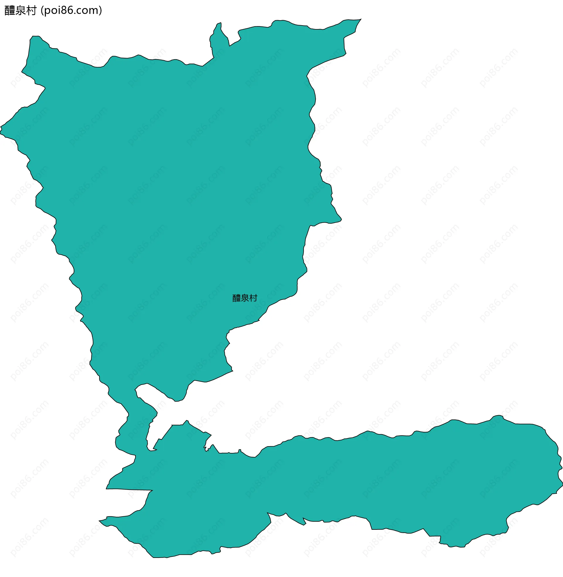 醴泉村边界地图