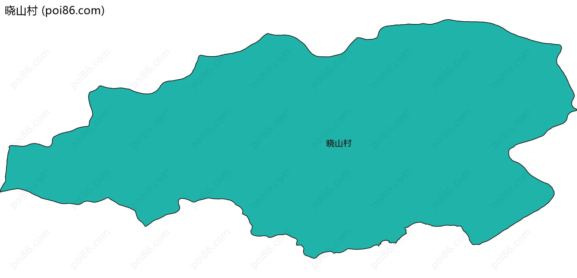 晓山村边界地图