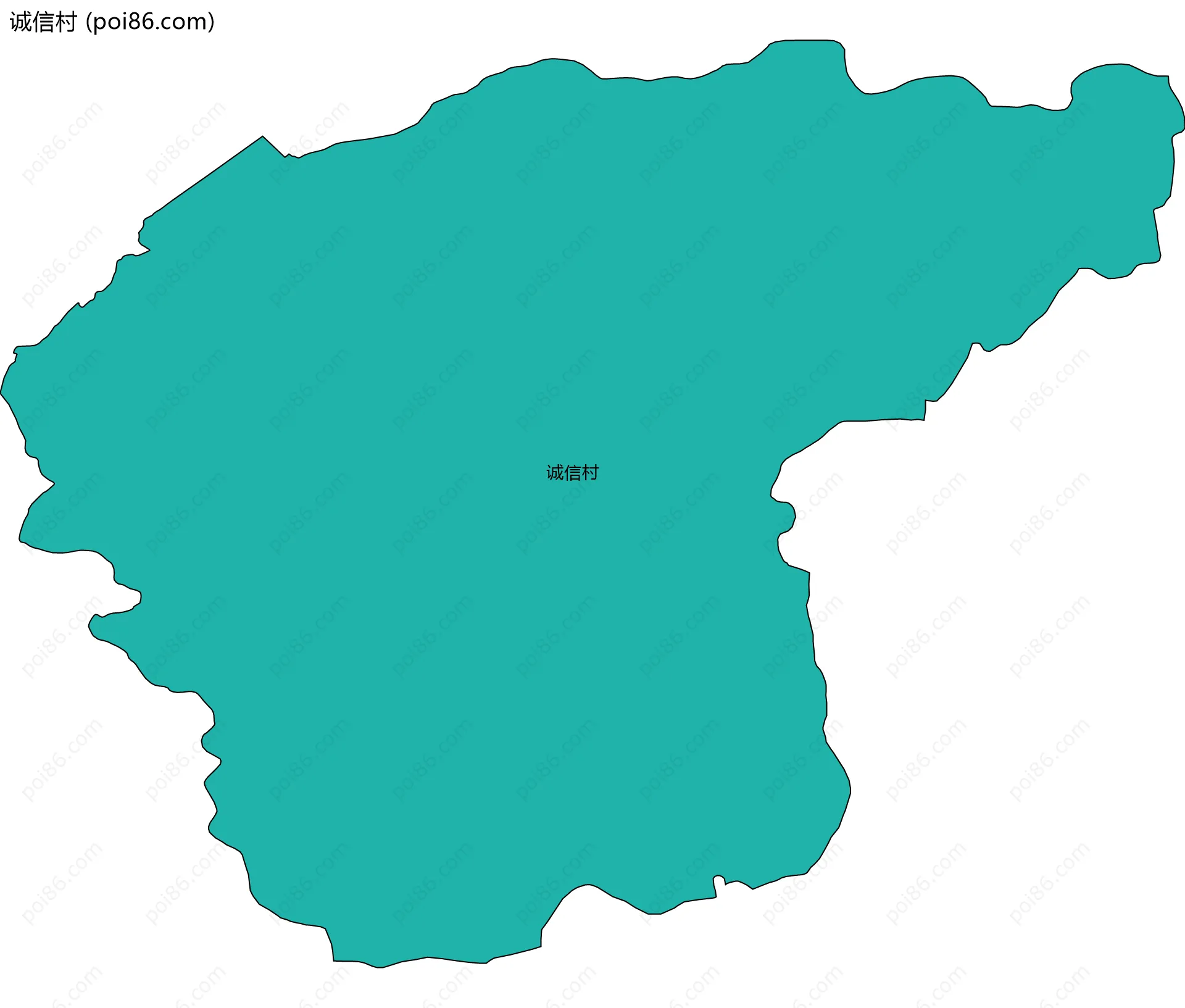 诚信村边界地图