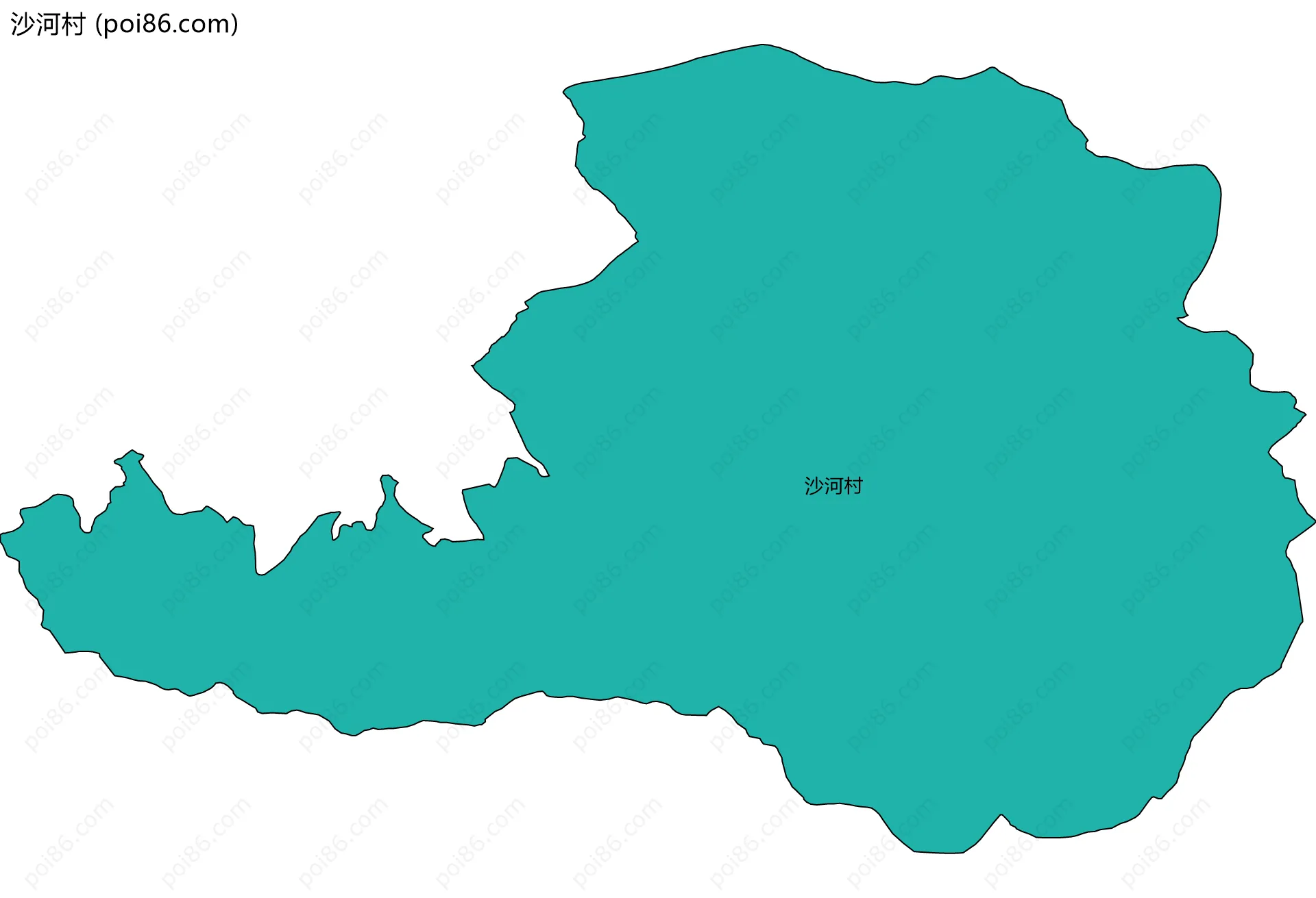 沙河村边界地图