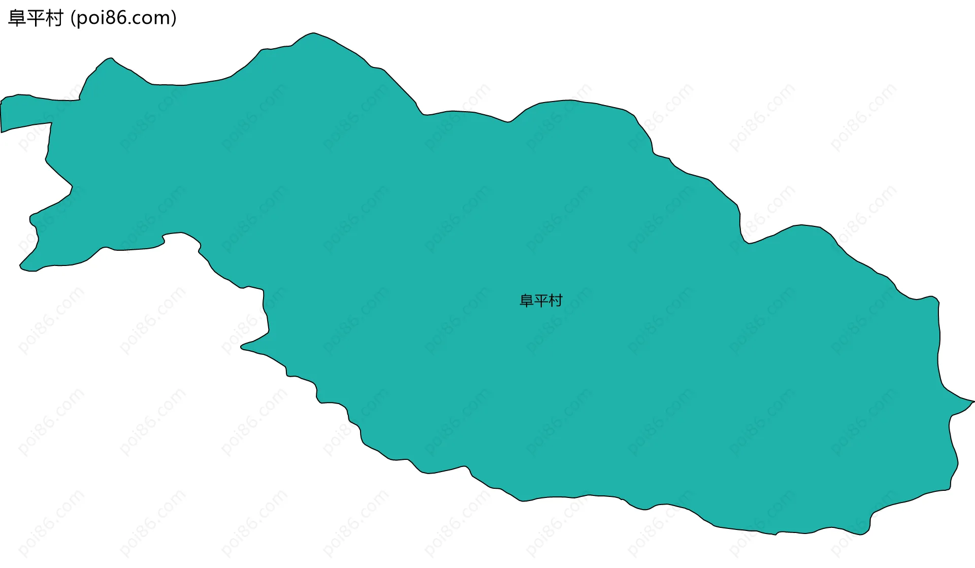 阜平村边界地图