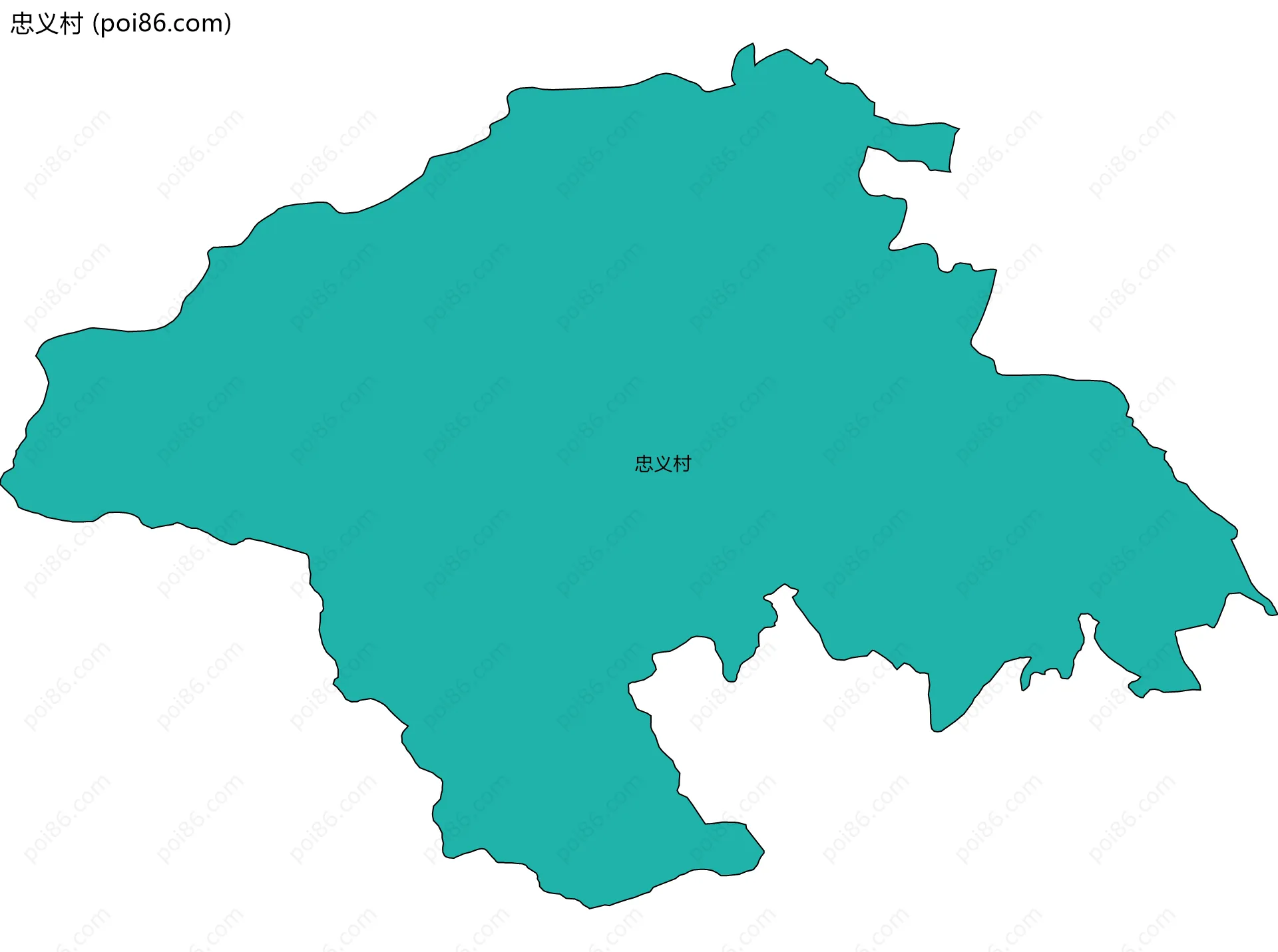 忠义村边界地图