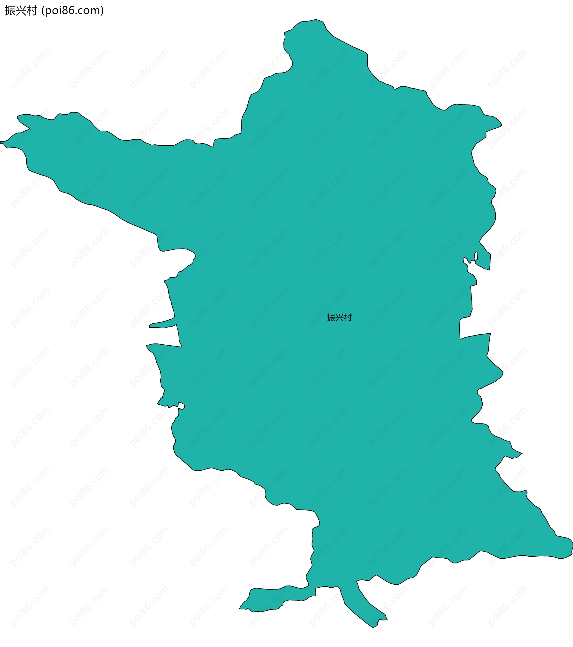 振兴村边界地图