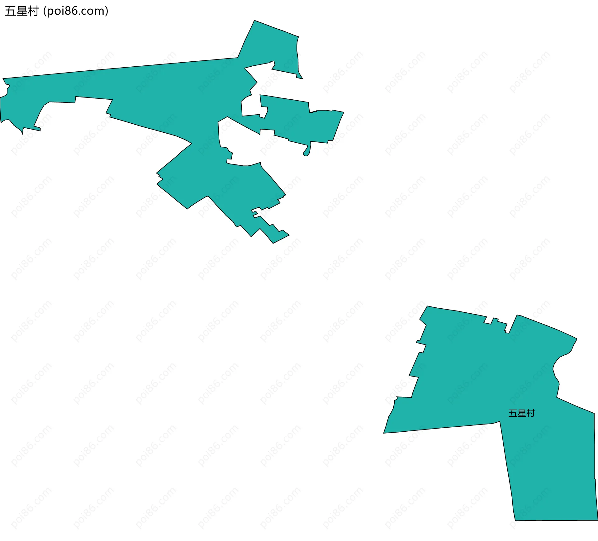 五星村边界地图