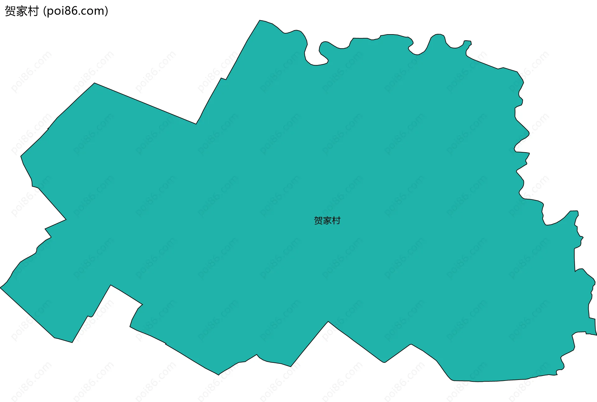 贺家村边界地图