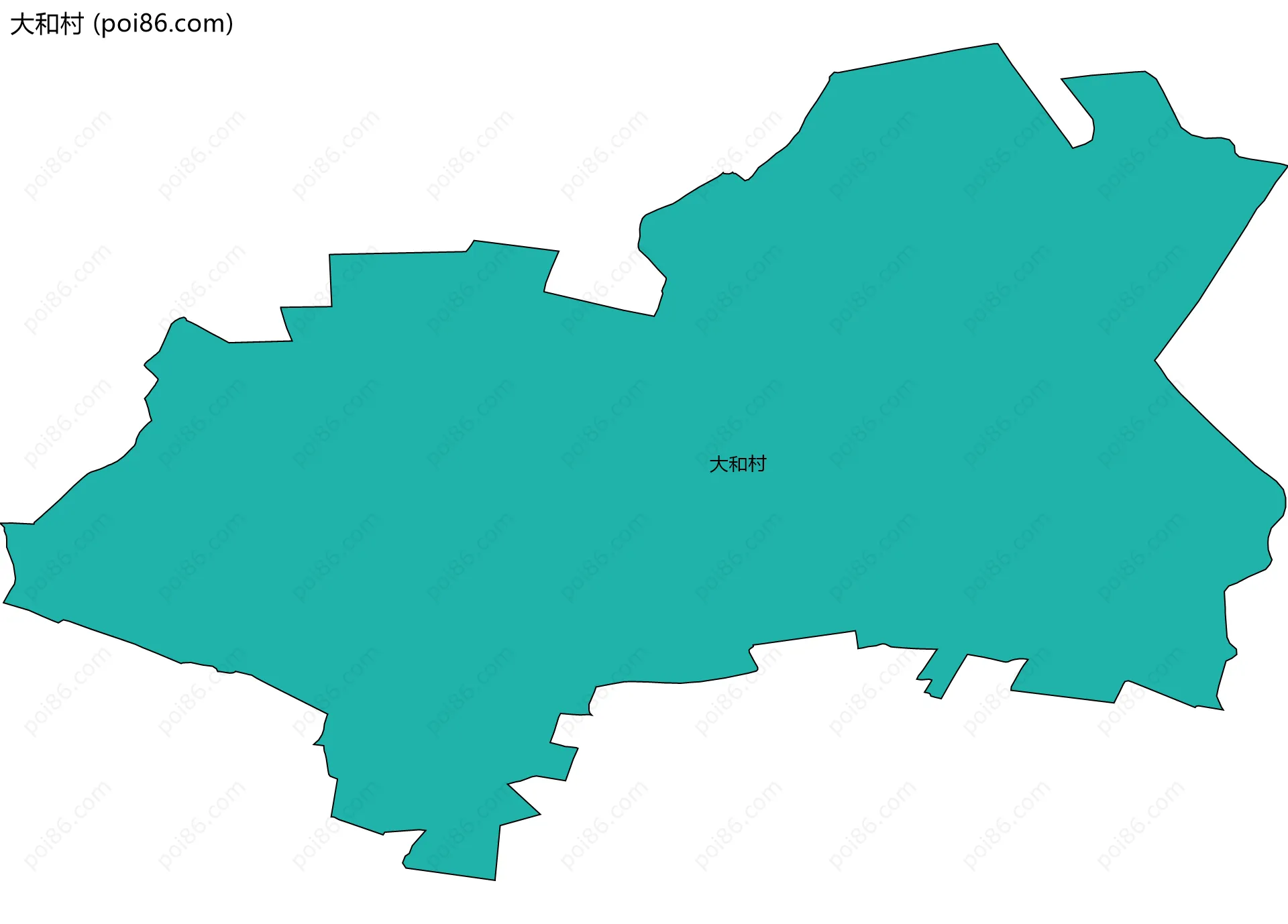 大和村边界地图