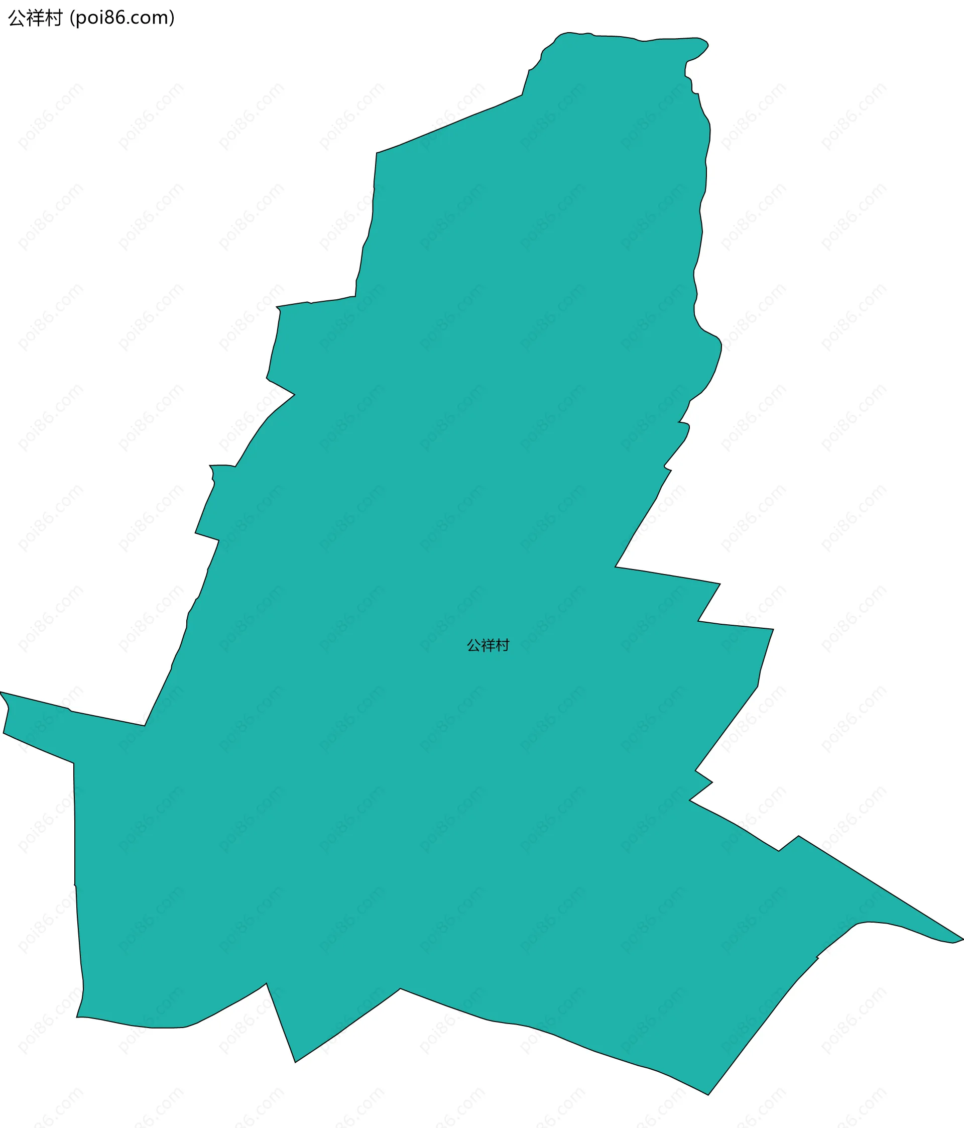 公祥村边界地图